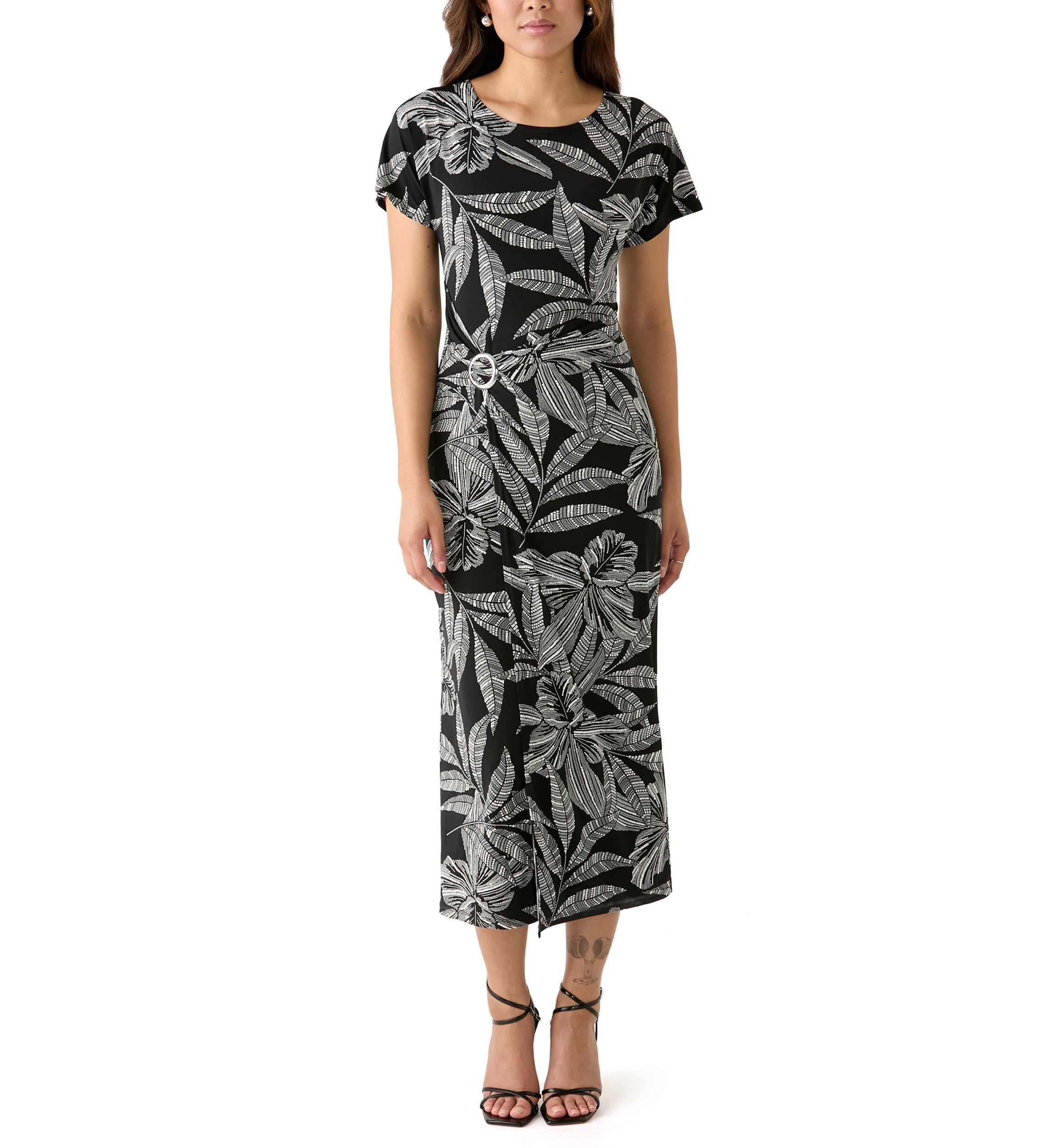 Womens Leaf Printed Dress
