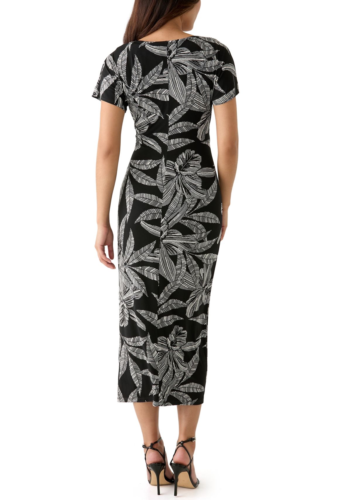 Womens Leaf Printed Dress