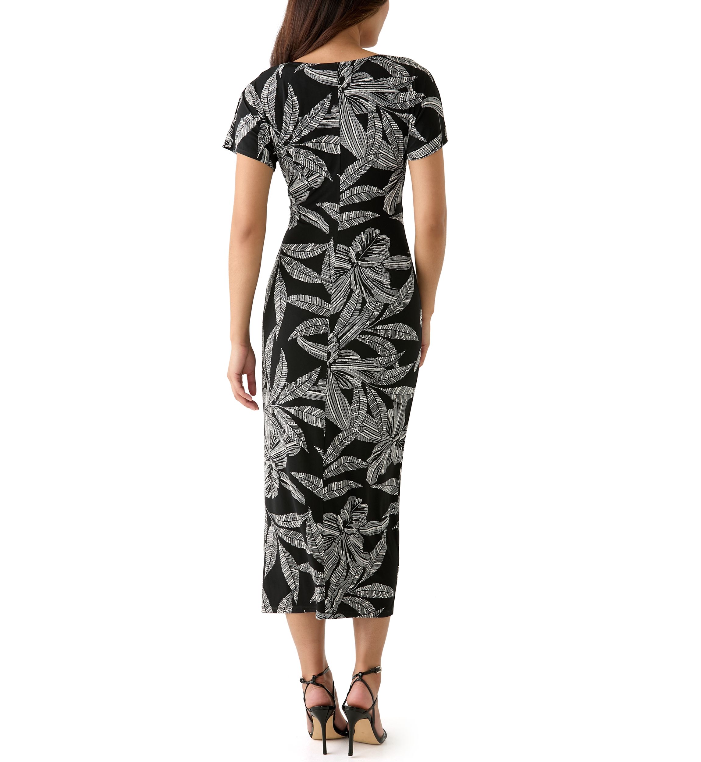 Womens Leaf Printed Dress