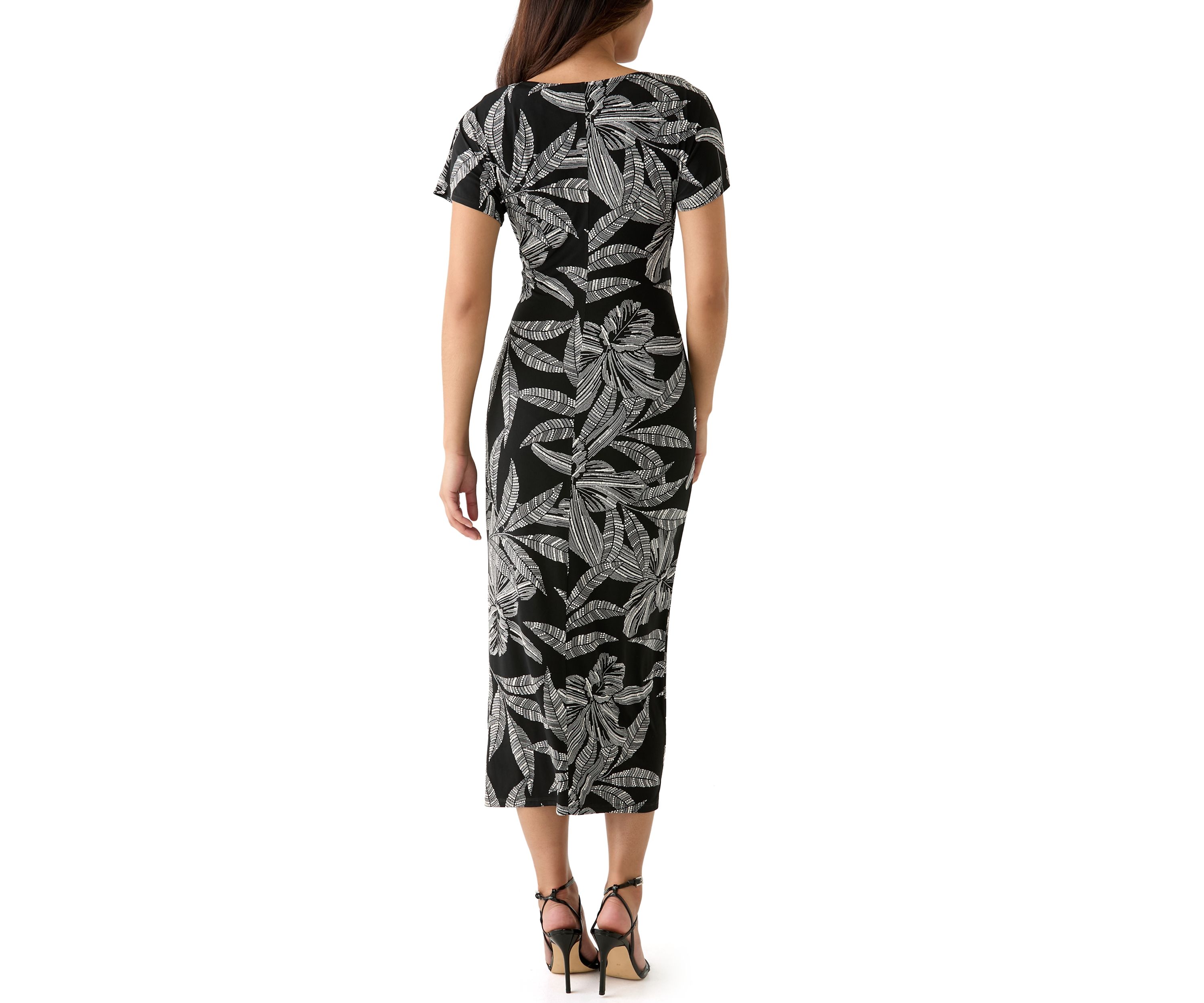Womens Leaf Printed Dress