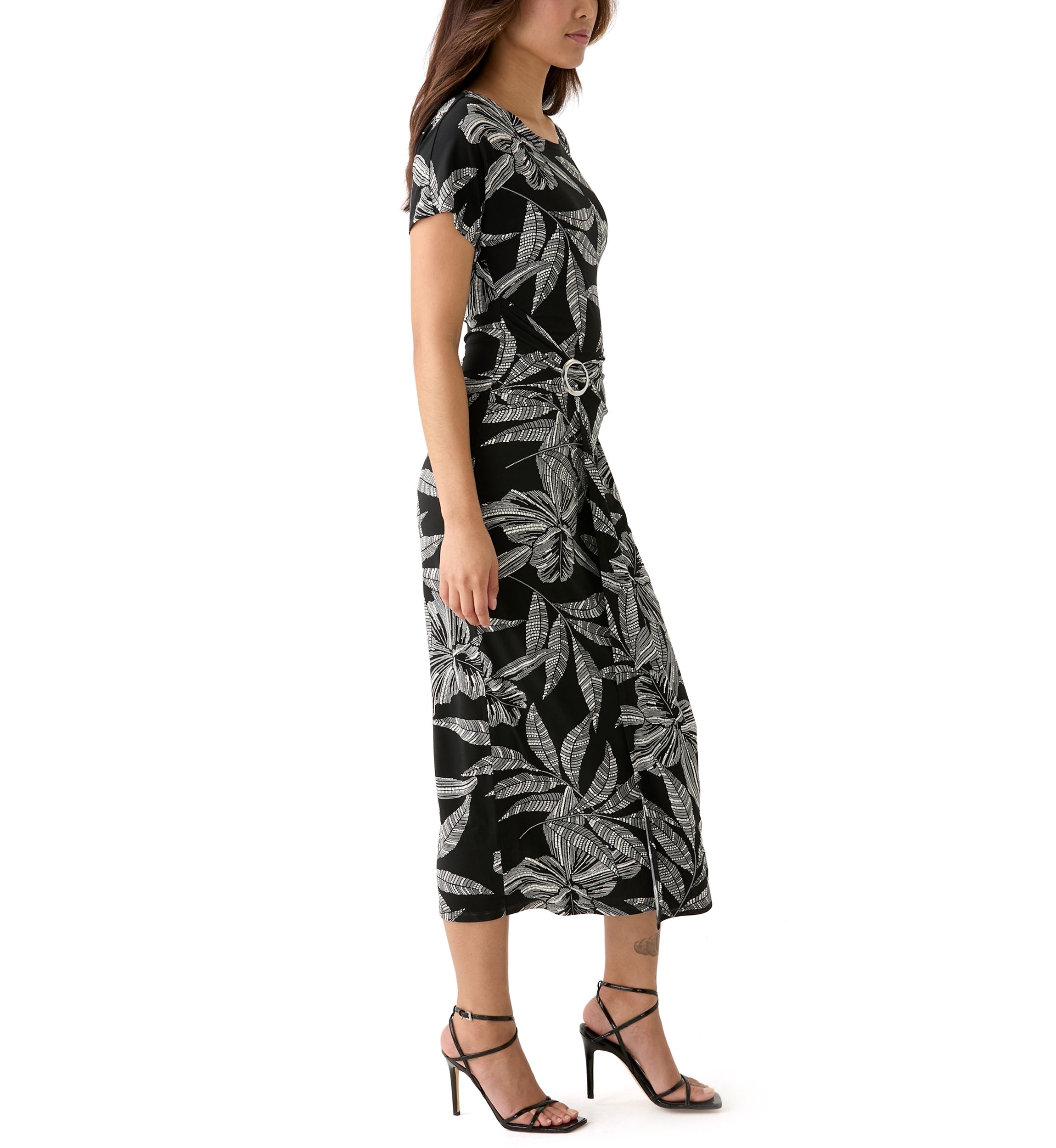 Womens Leaf Printed Dress