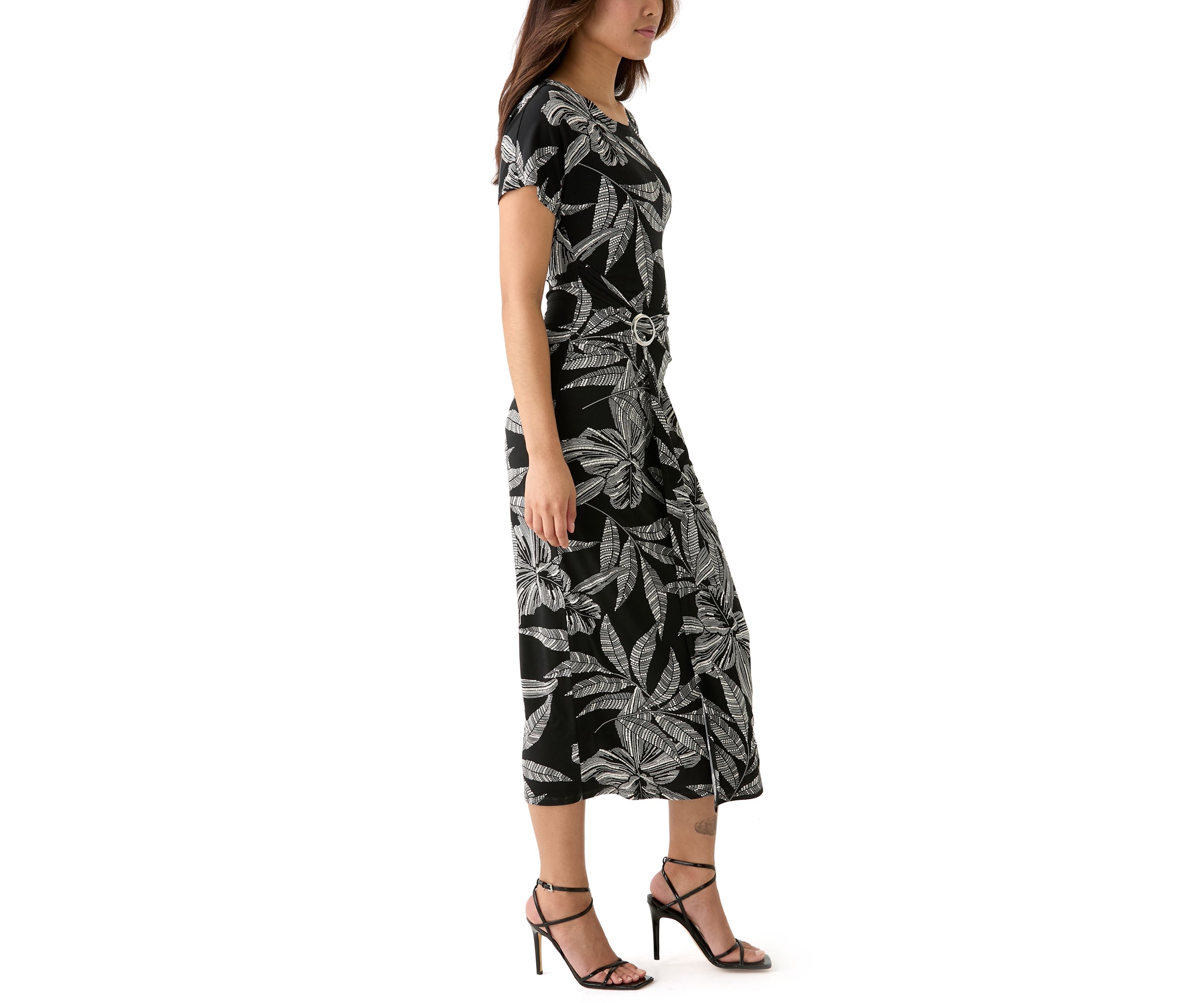 Womens Leaf Printed Dress