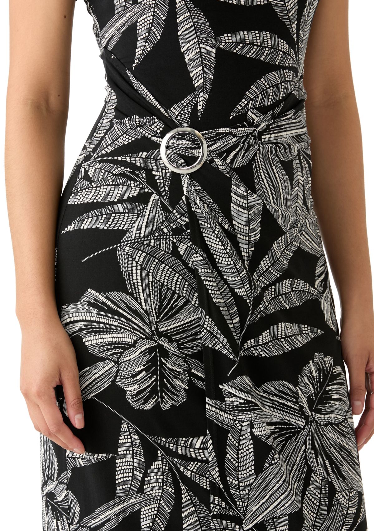 Womens Leaf Printed Dress