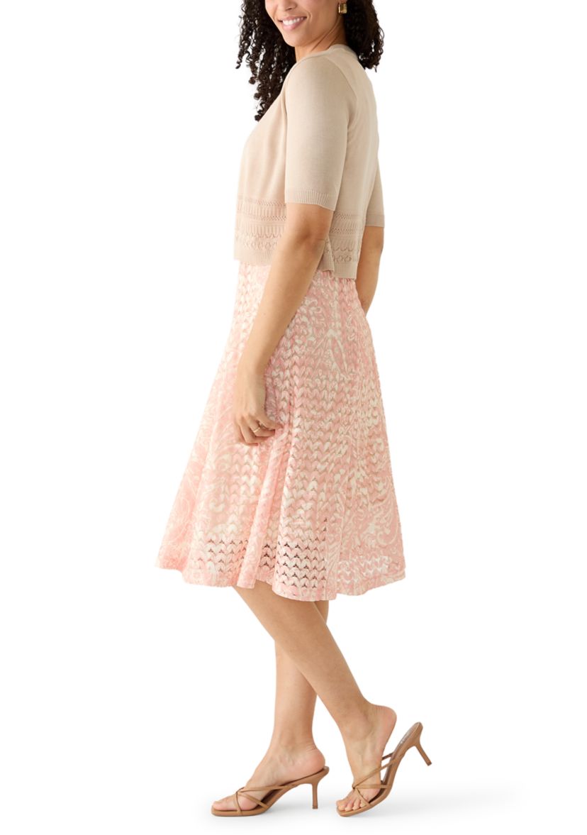 cotton lace dress styles Floral Cotton Lace Up Hollow Out Summer White Dress – Solo Drop Demo main image 0