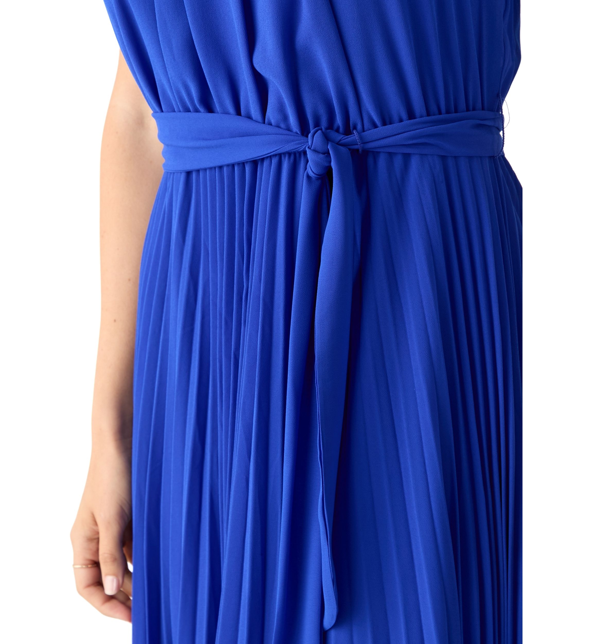 Womens Scoop Neck Chiffon Dress