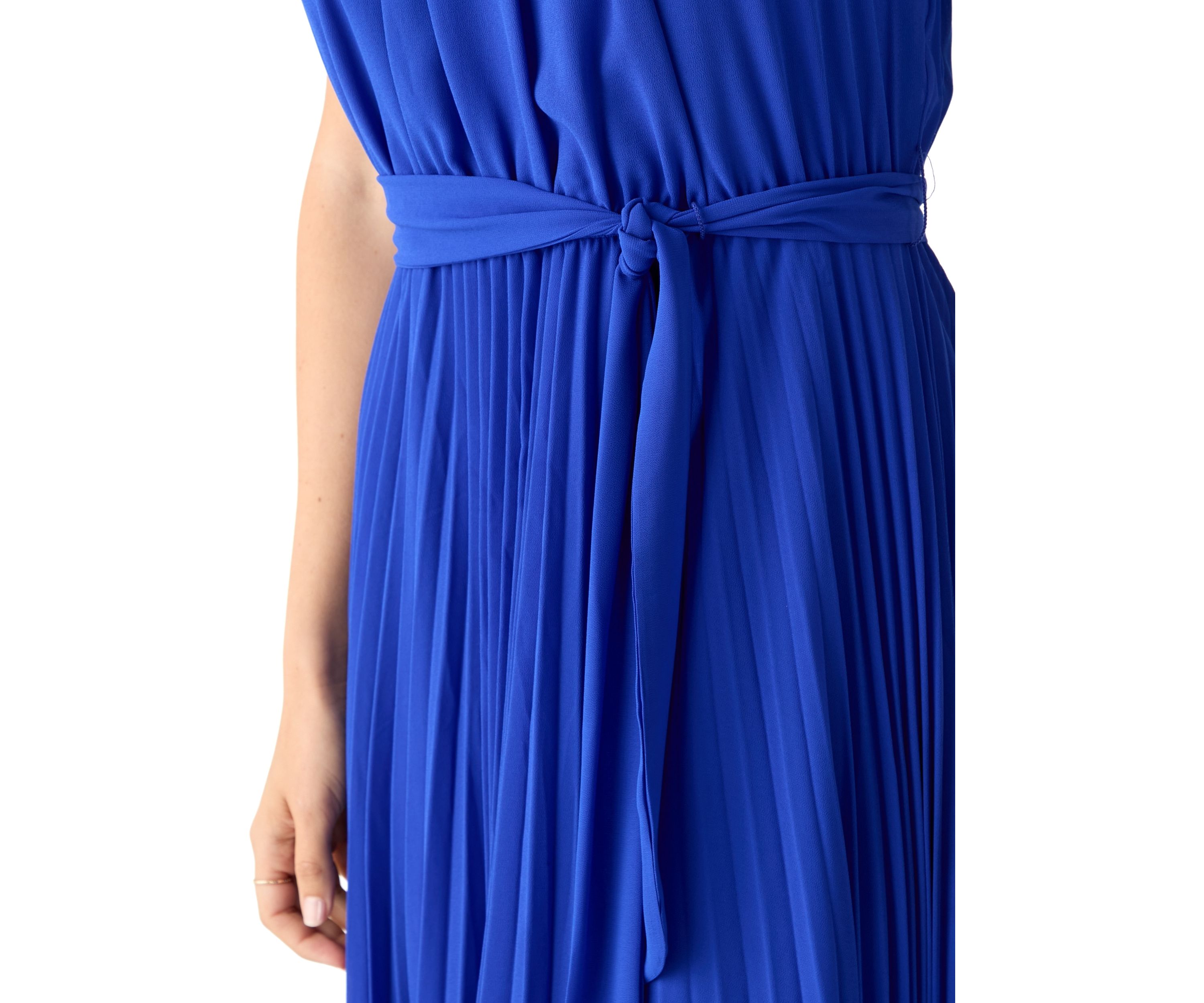 Womens Scoop Neck Chiffon Dress