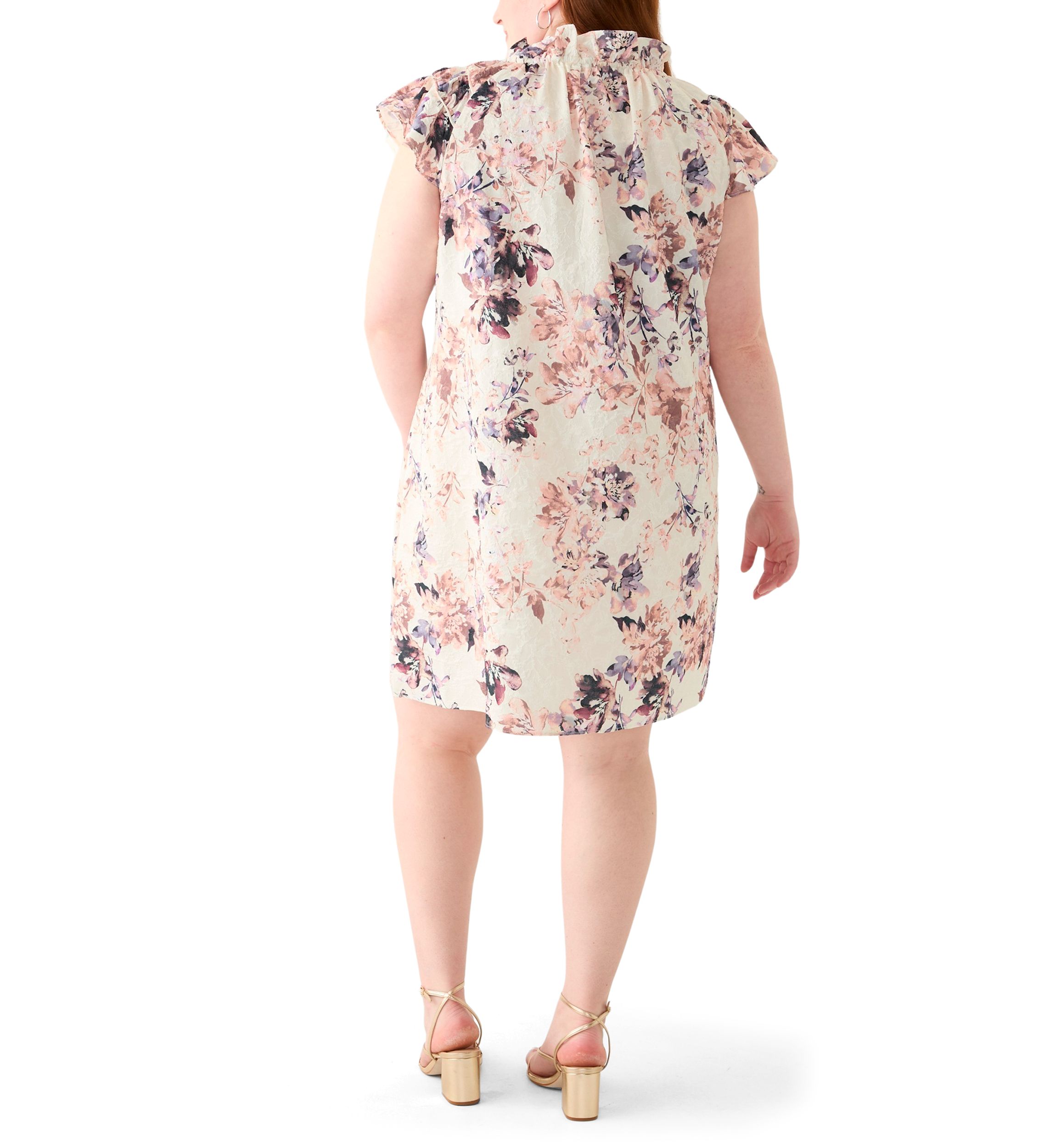 Plus Size Sleeveless V-Neck Printed Dress