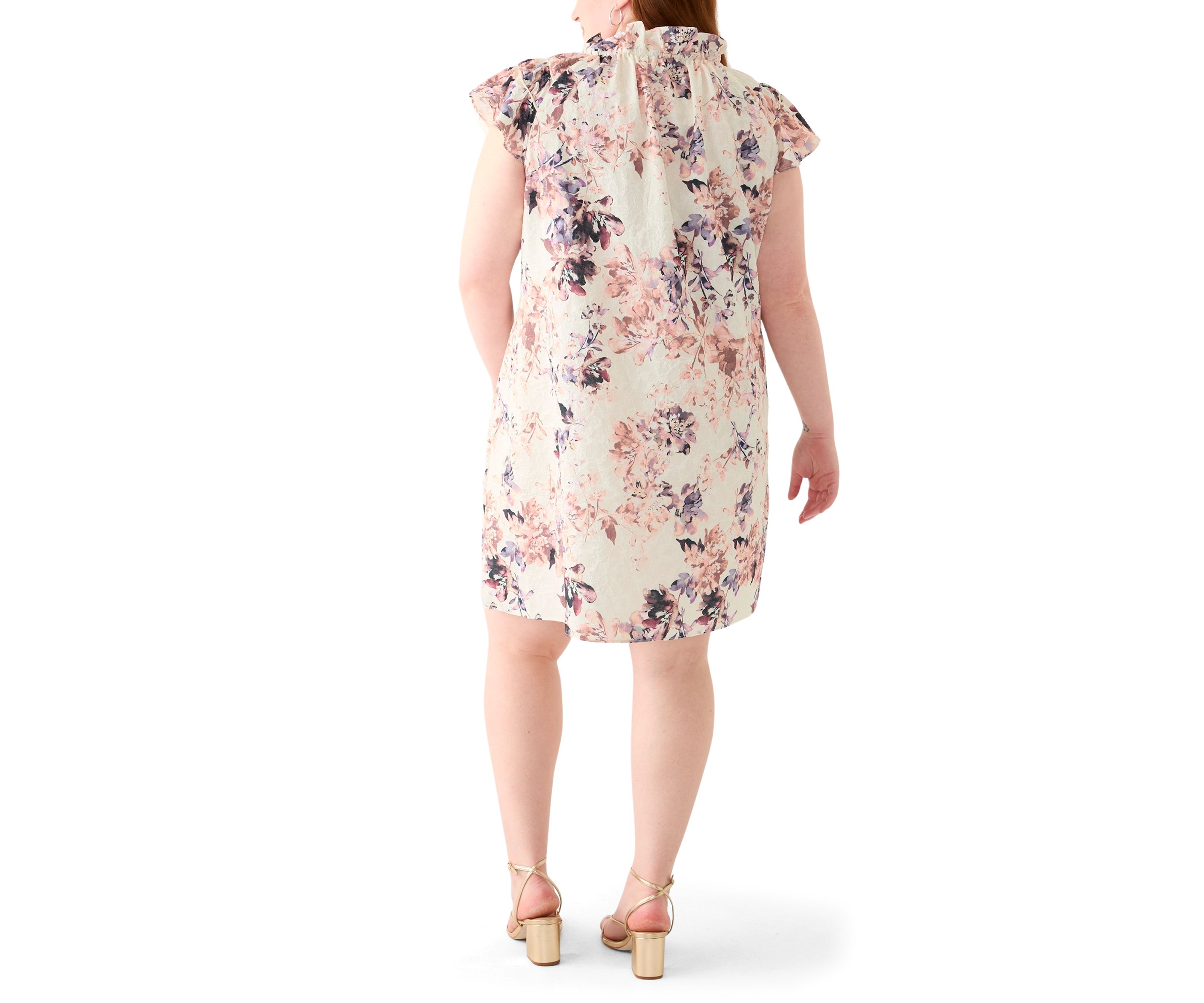 Plus Size Sleeveless V-Neck Printed Dress