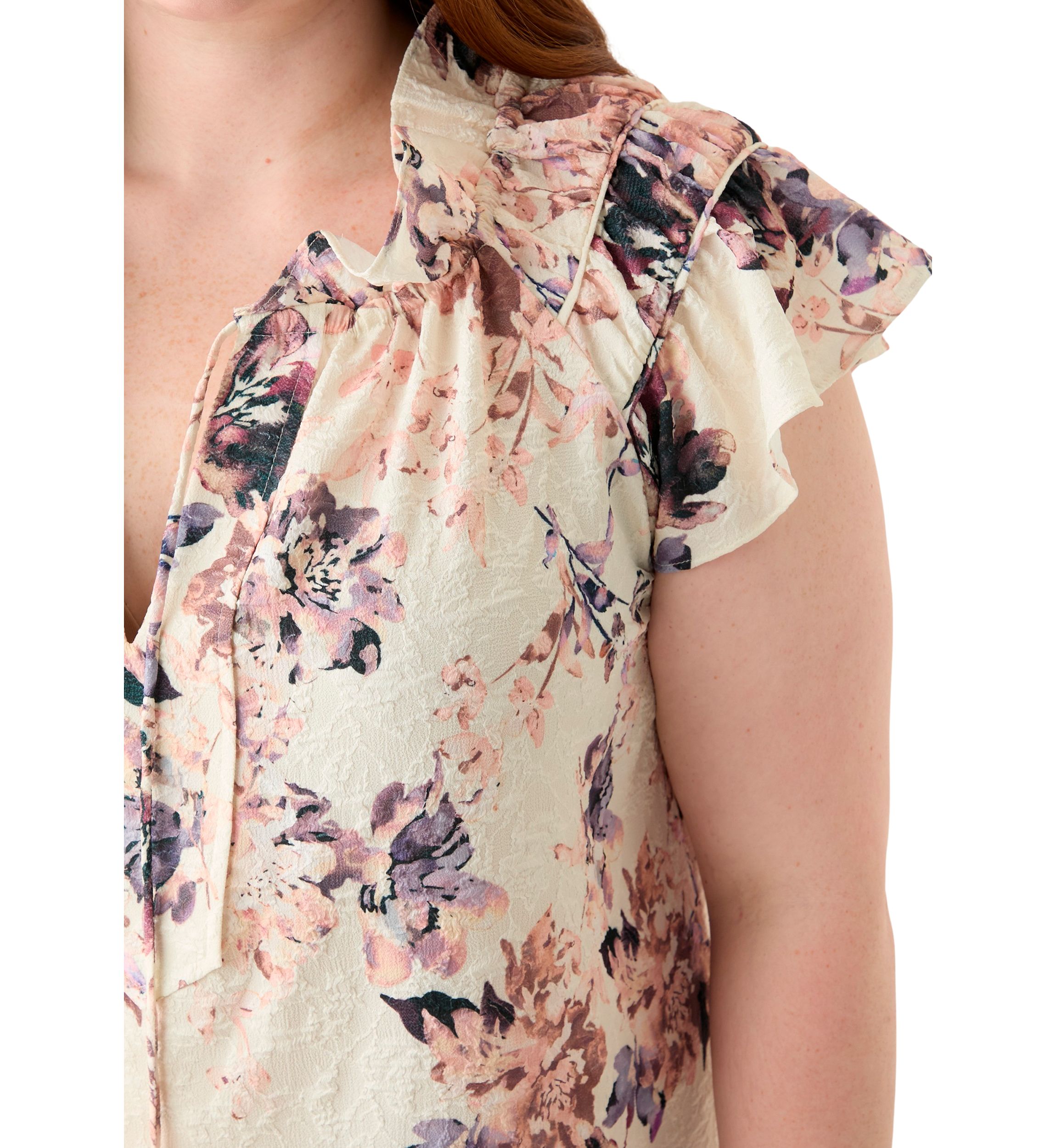 Plus Size Sleeveless V-Neck Printed Dress