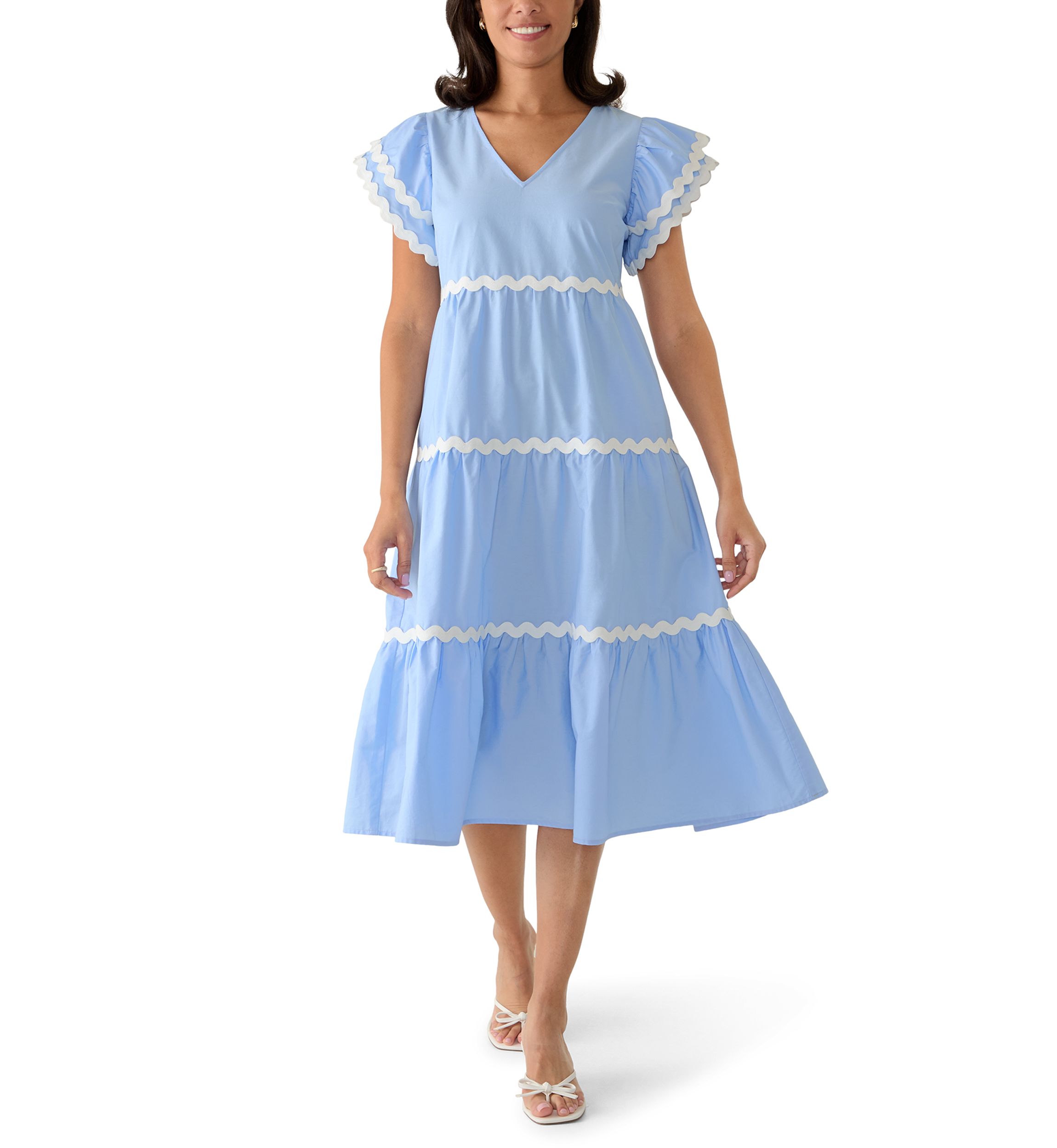 signature by robbie bee blue dress Robbie Bee Womens Printed Knee-Length Halter Dress Blue L