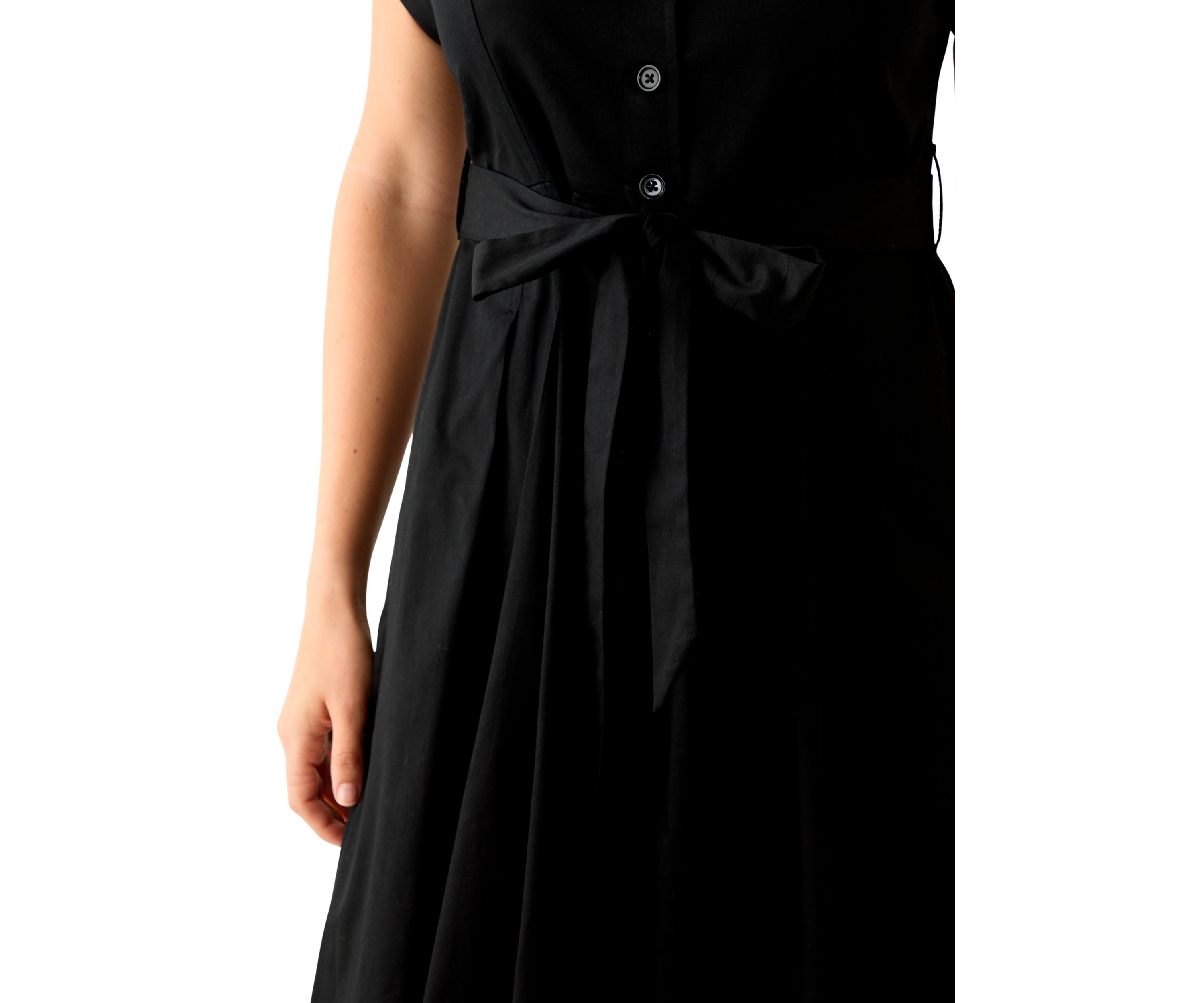 Womens Short Sleeve Collar Neck Solid Shirtdress