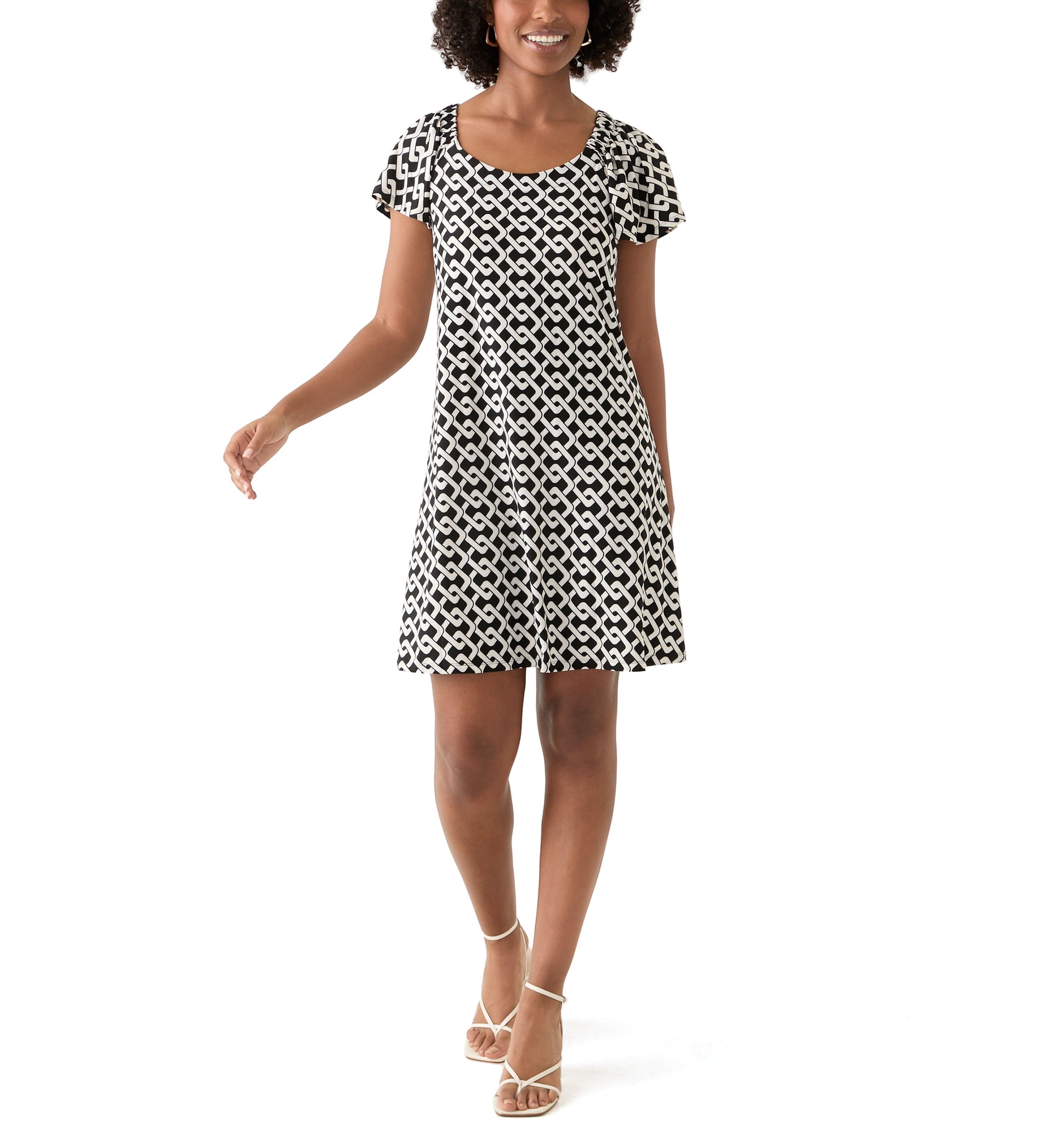 Womens Printed A-Line Dress