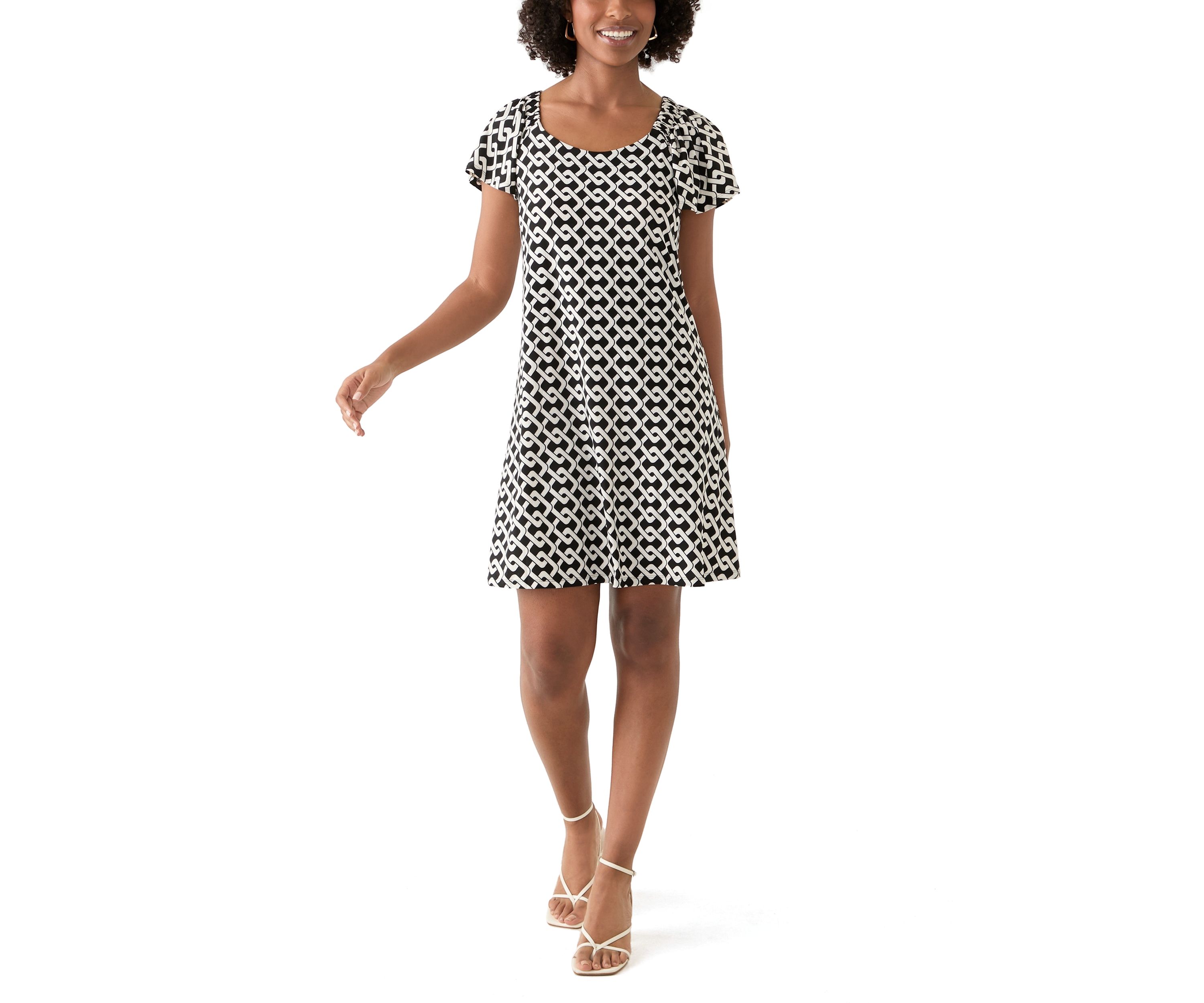 Womens Printed A-Line Dress