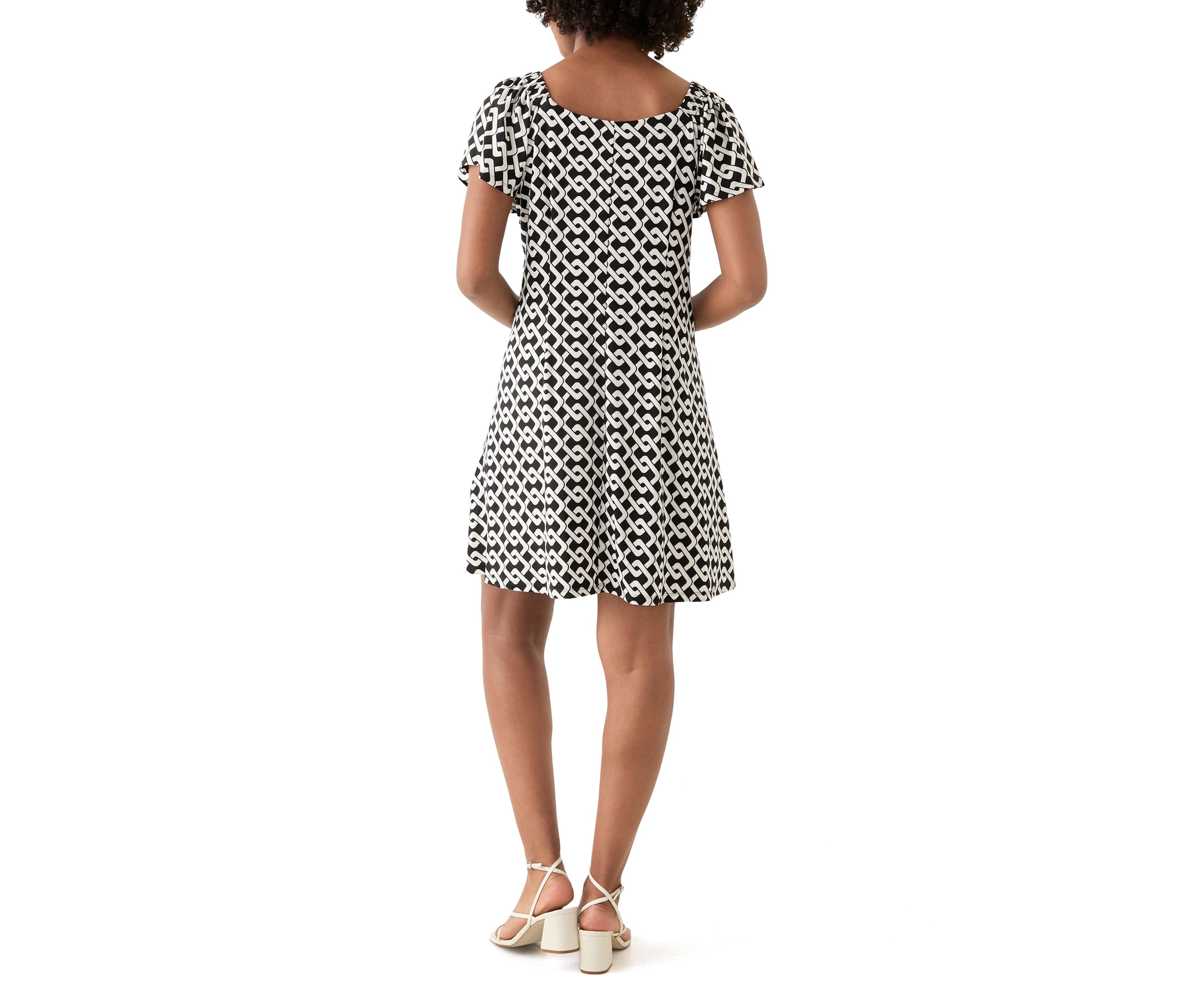 Womens Printed A-Line Dress