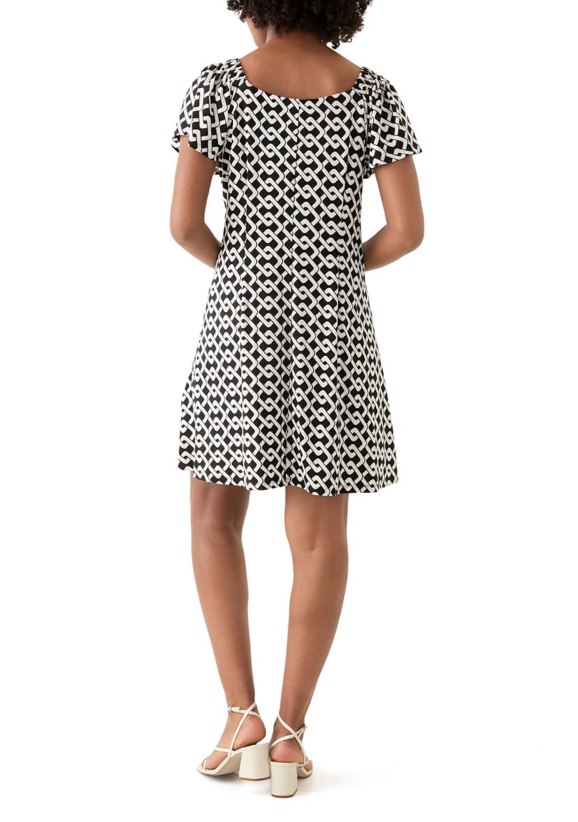 Womens Printed A-Line Dress