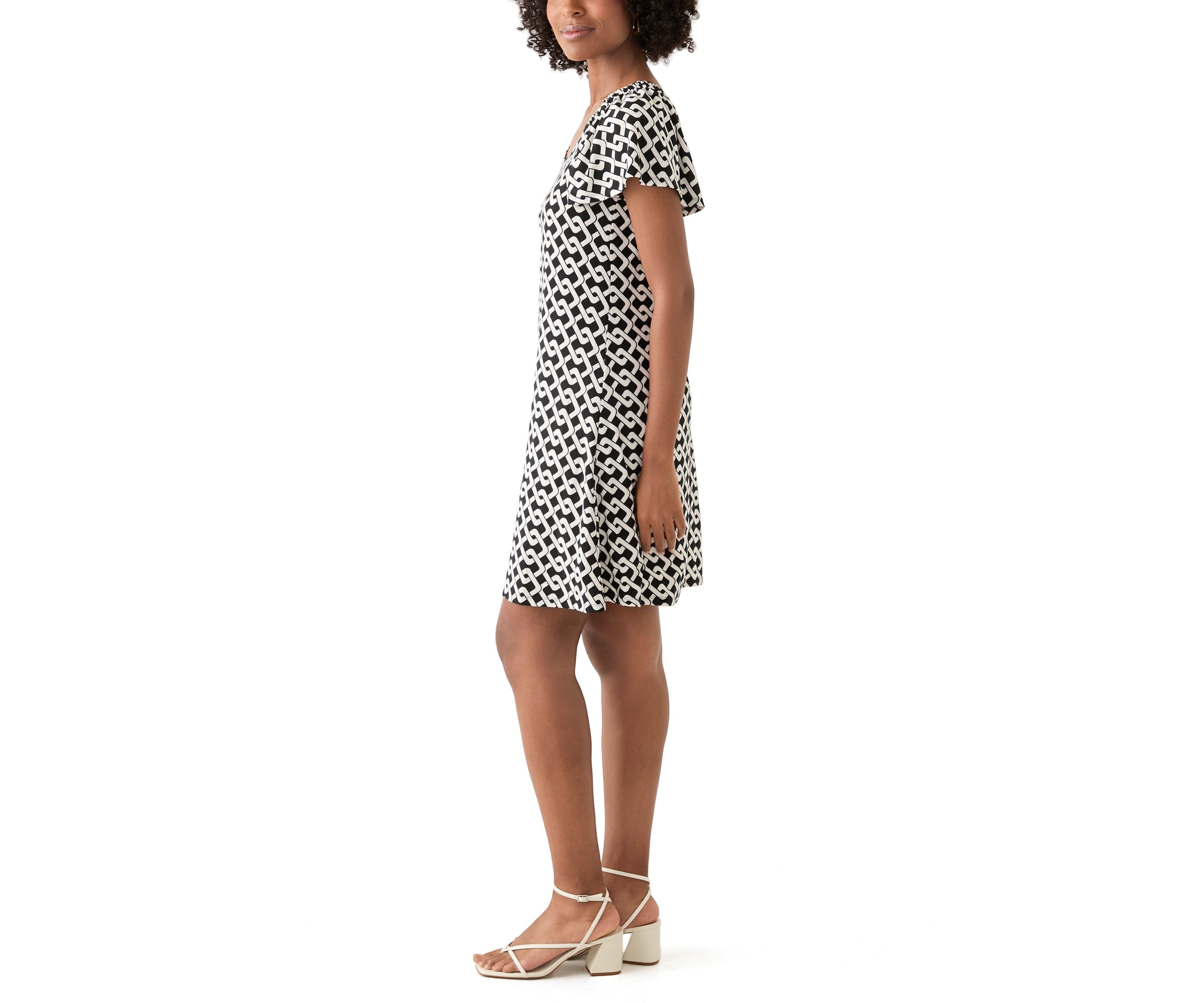 Womens Printed A-Line Dress