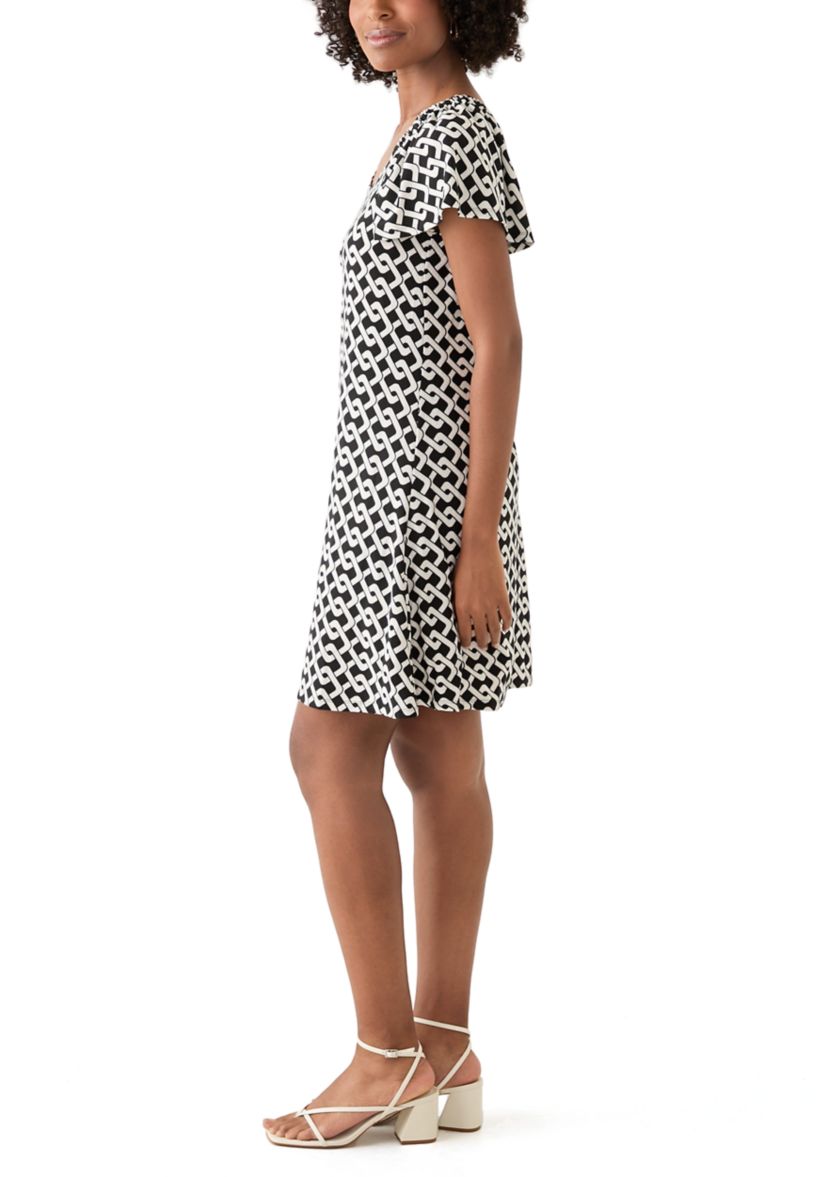 Womens Printed A-Line Dress