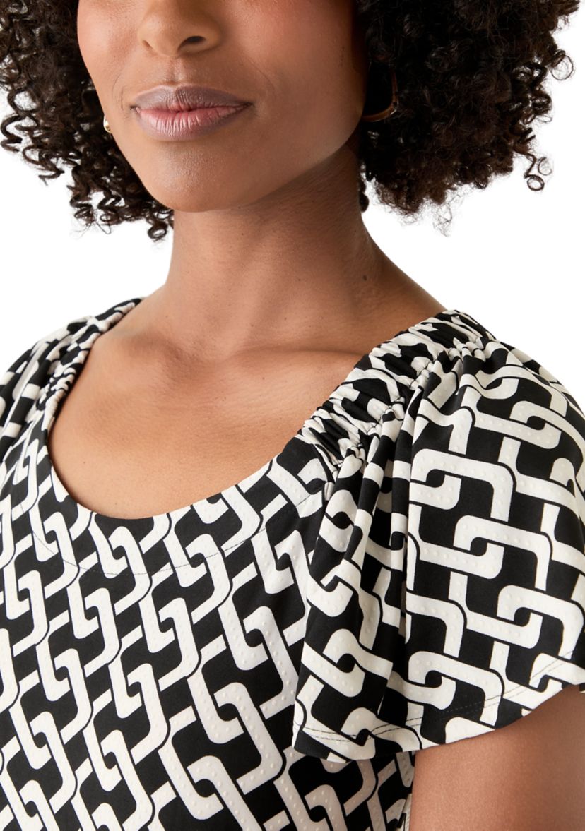 Womens Printed A-Line Dress
