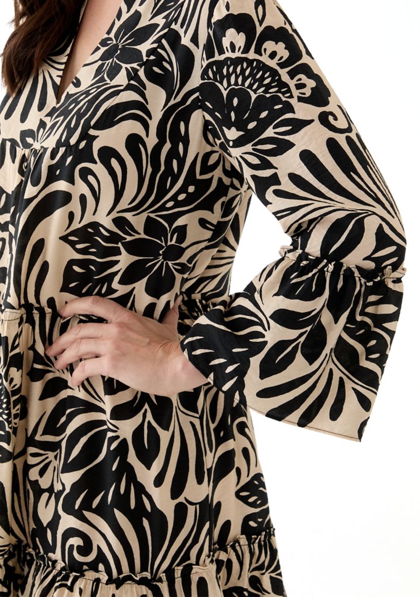 Womens Abstract Printed Dress
