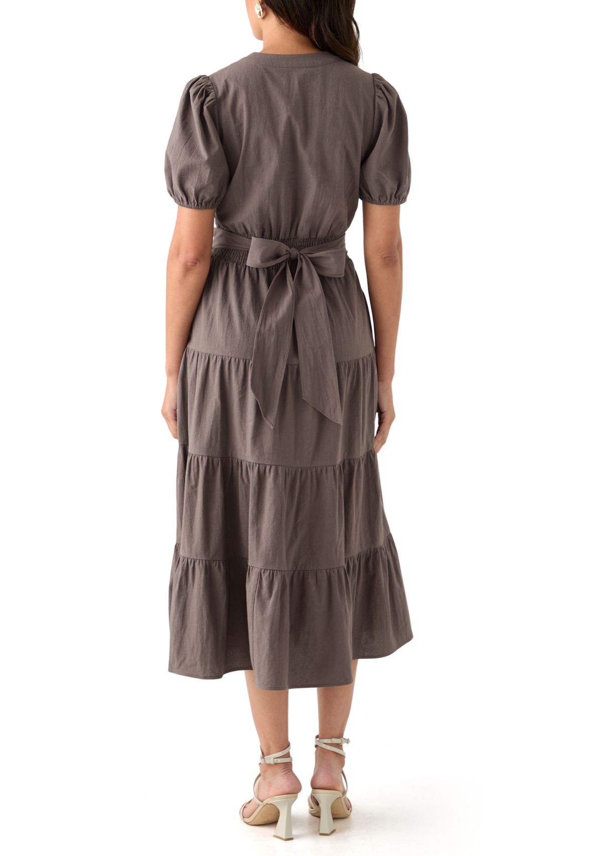 Womens Short Sleeve Cotton Maxi Dress
