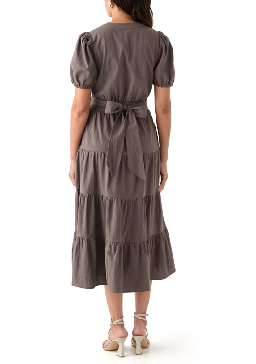 Womens Short Sleeve Cotton Maxi Dress