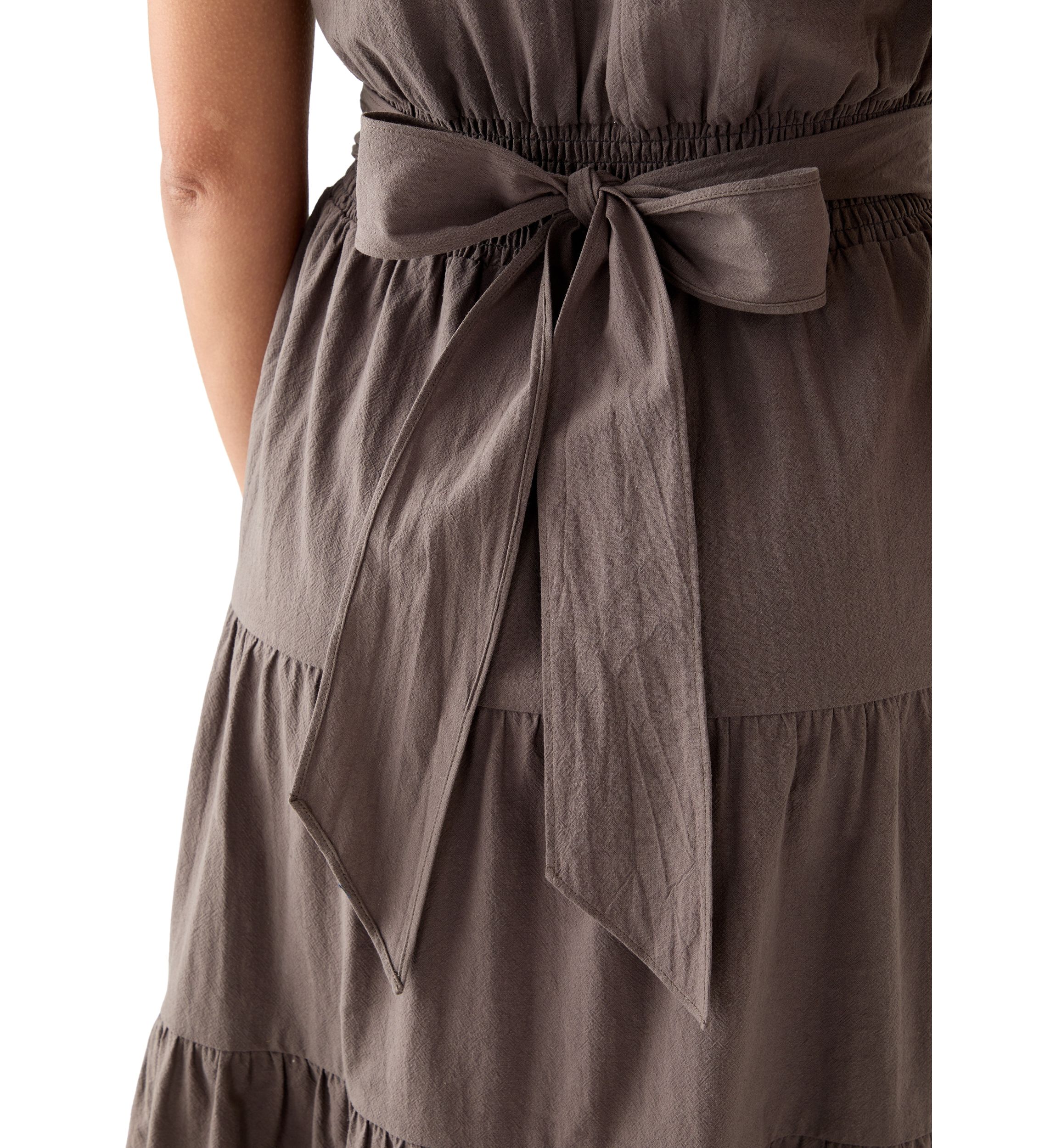 Womens Short Sleeve Cotton Maxi Dress