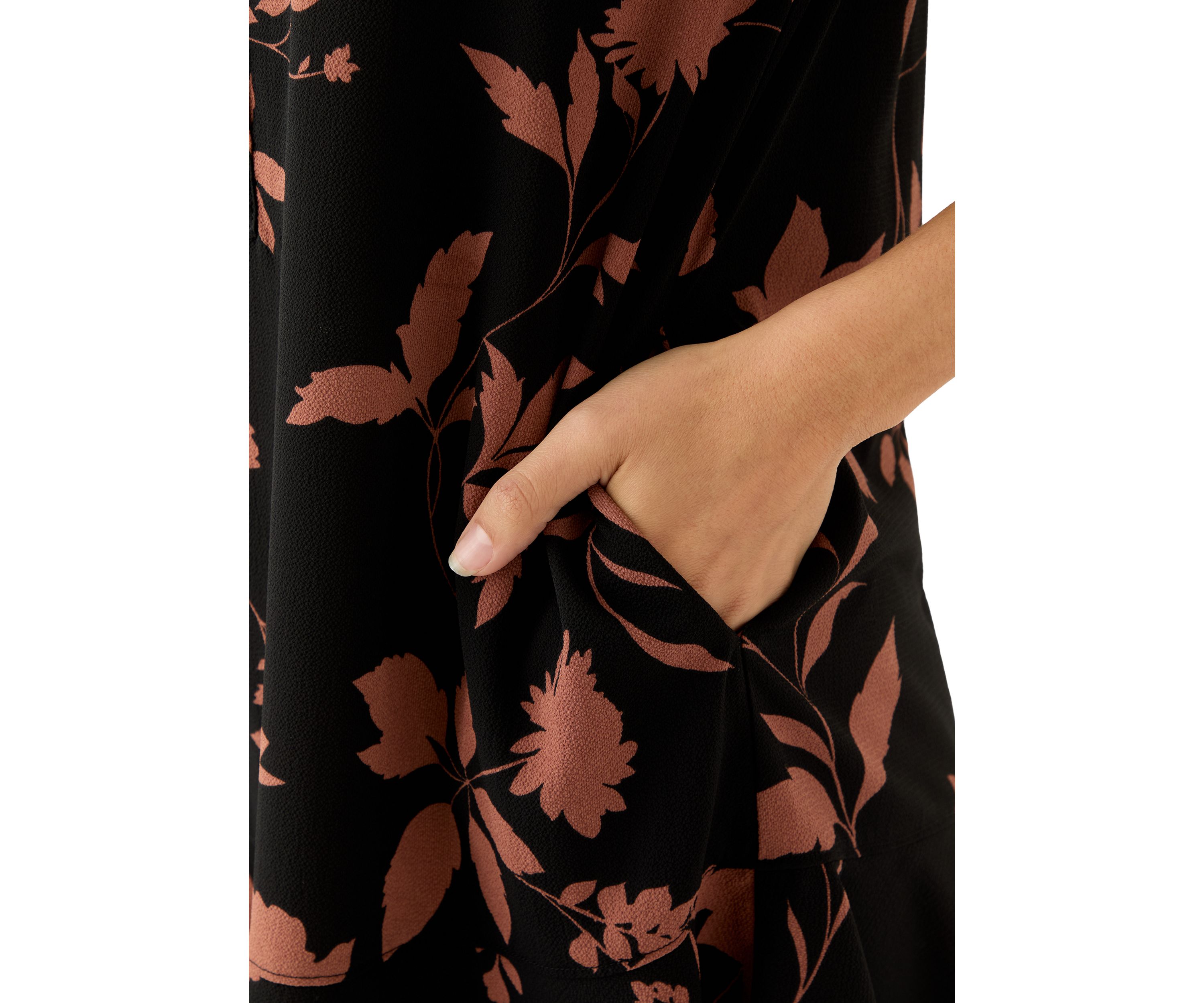 Womens Ruffle Hem Floral Mini Dress