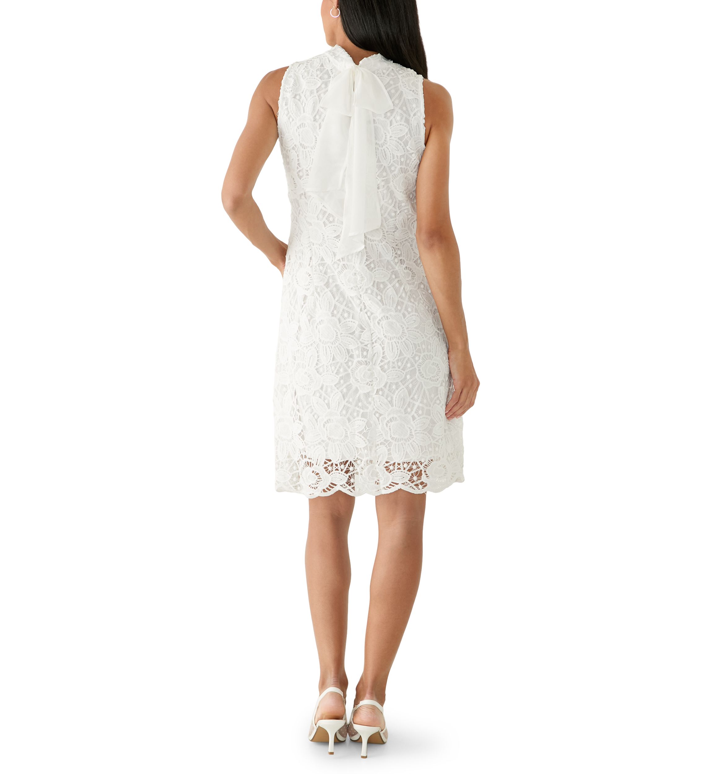 white dresses formal wear Little White Fit and Flare Dress 8