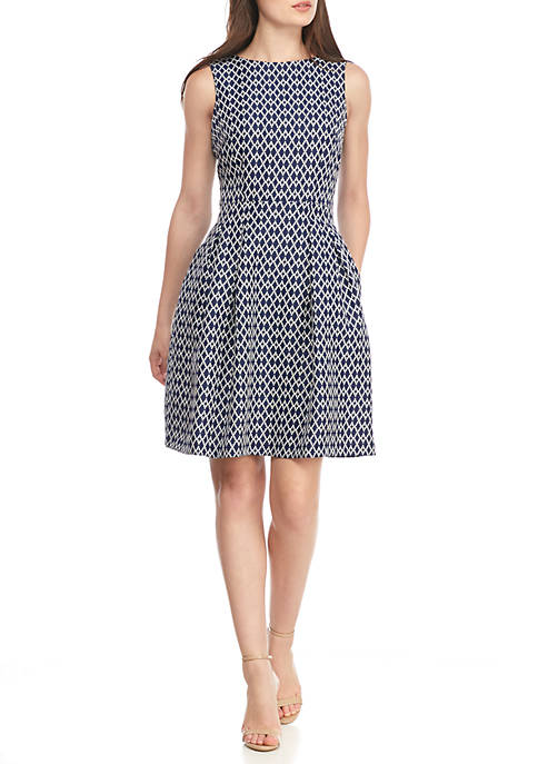 Donna Ricco New York Printed Fit and Flare Dress | belk