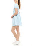 Juniors Short Sleeve Emma Poplin Dress