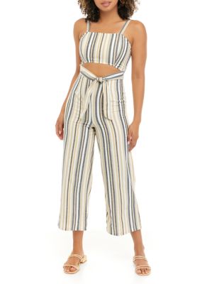 Derek heart striped store jumpsuit