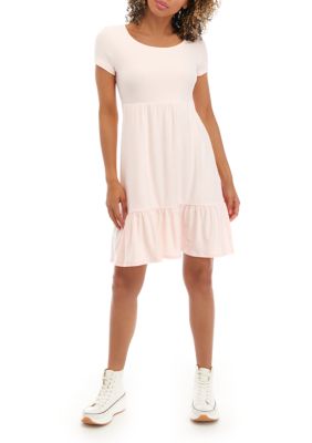 Planet Gold Junior's Off Shoulder Dress Pink Size Large