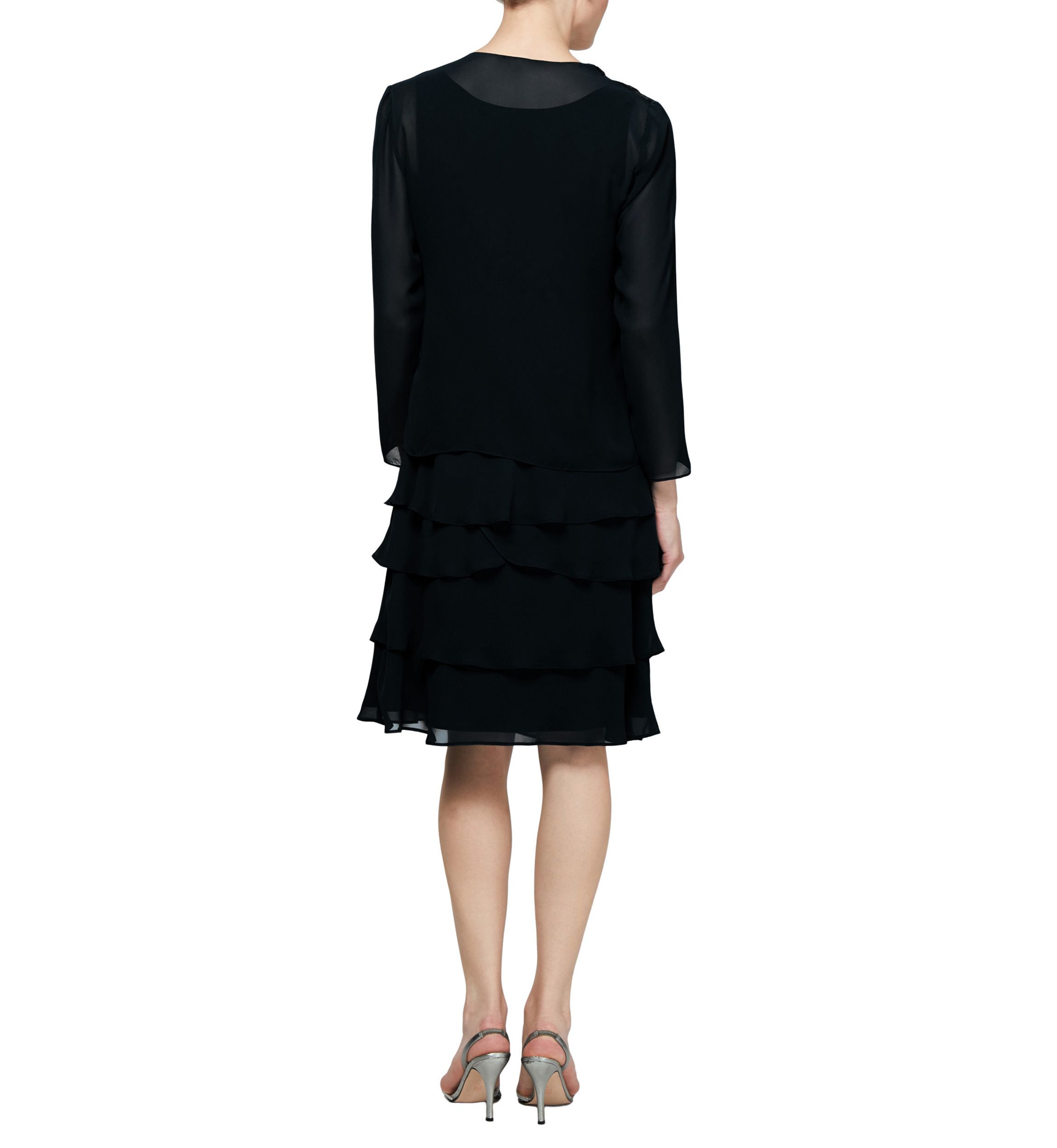 Jacket and Dress with Sequin Cut Out Applique Set