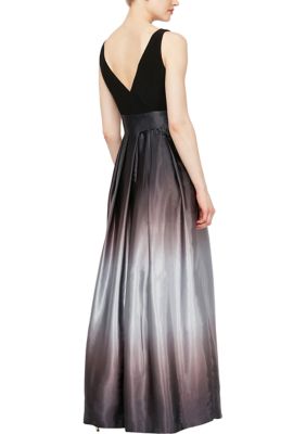 Ombré Satin Long Party Dress