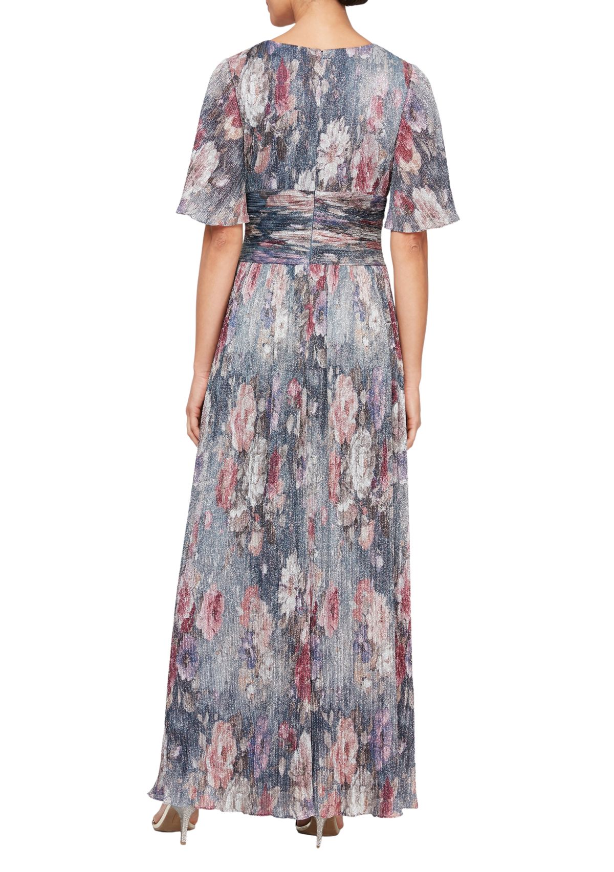 Womens Long A-Line Printed Gown