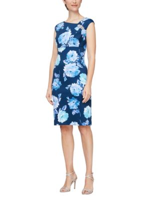 Short Printed Sheath Dress