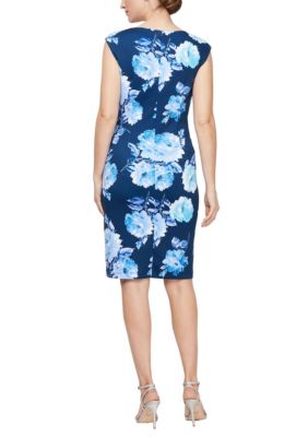 Short Printed Sheath Dress