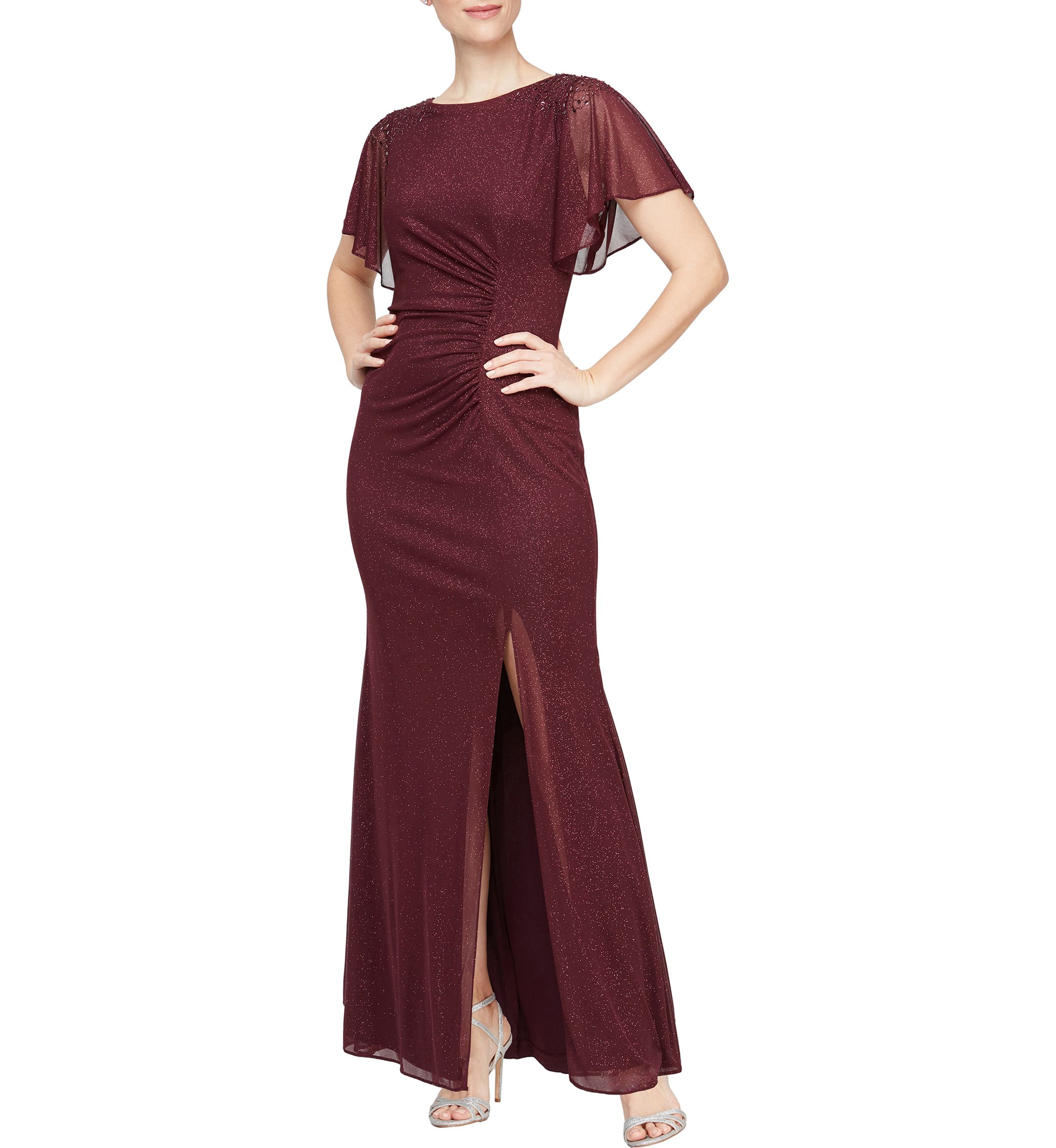 Womens Long Fit and Flare Gown