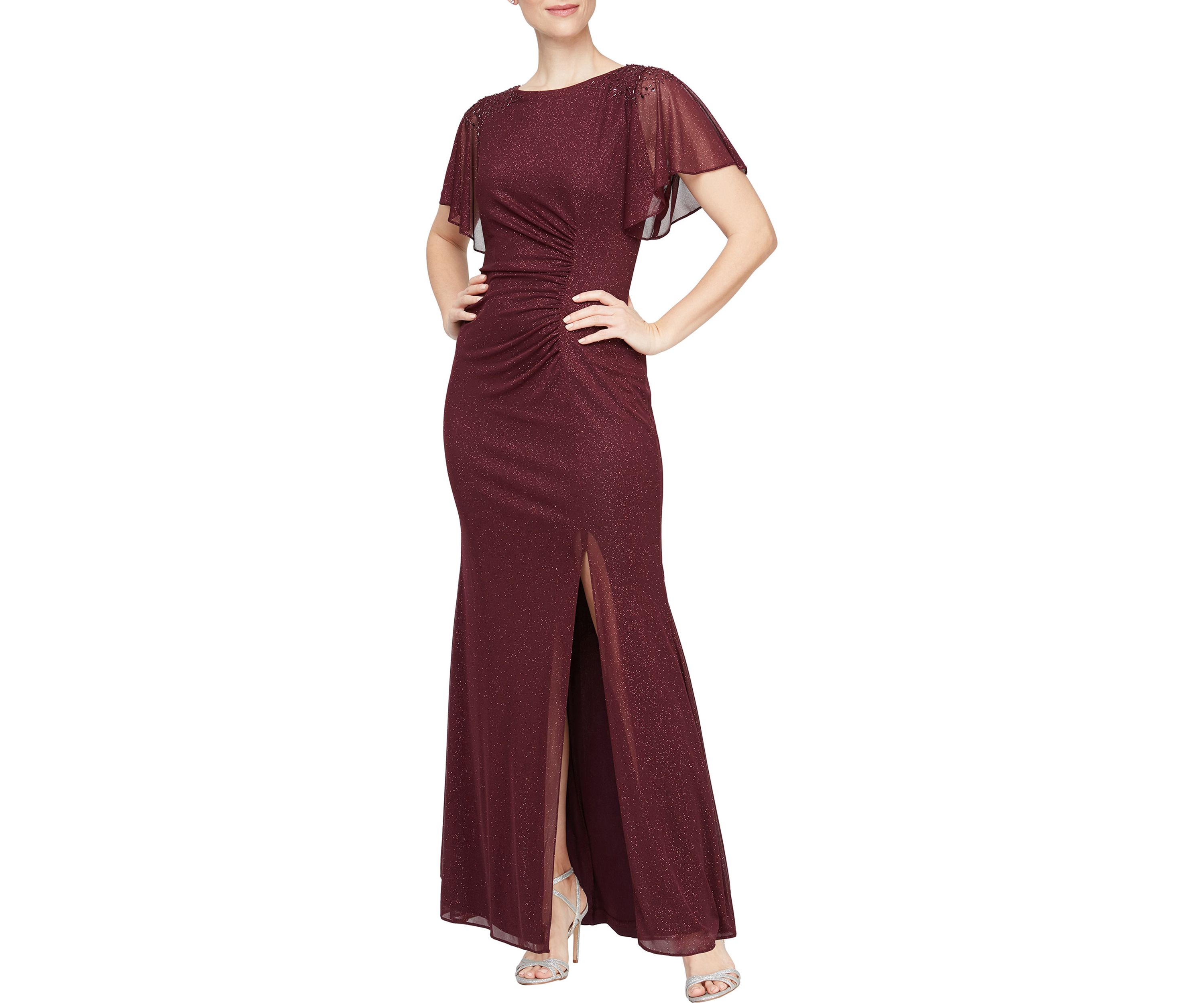 Womens Long Fit and Flare Gown