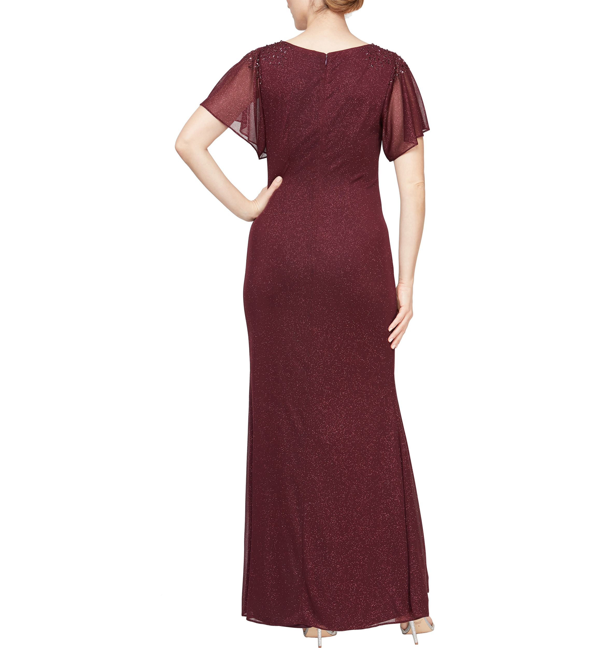 Womens Long Fit and Flare Gown