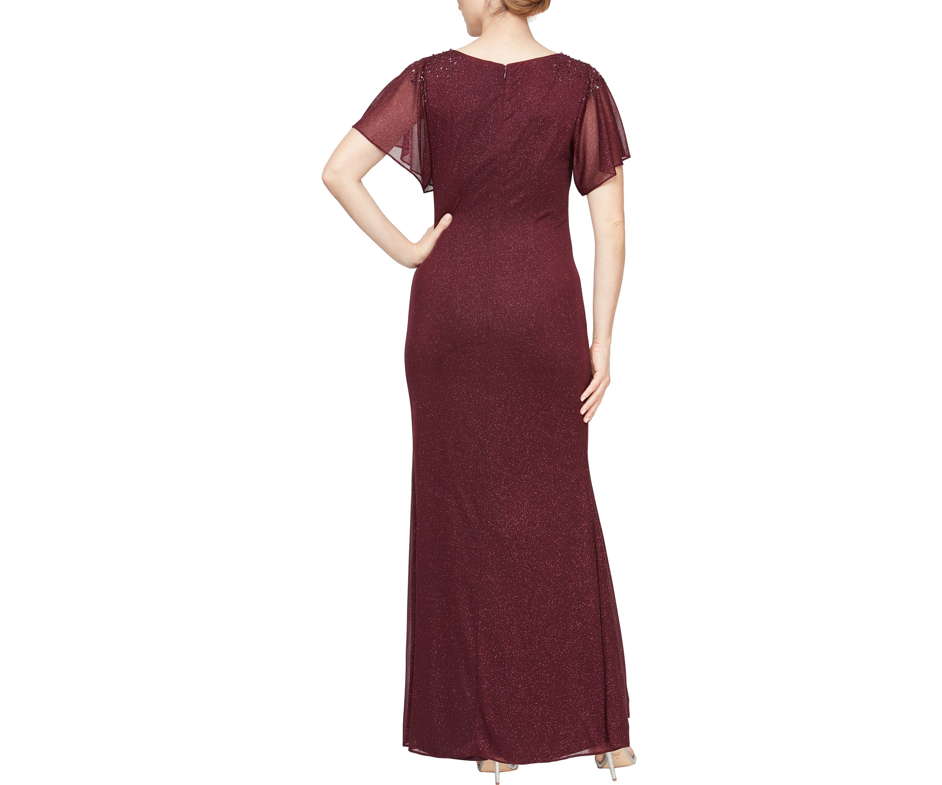 Womens Long Fit and Flare Gown