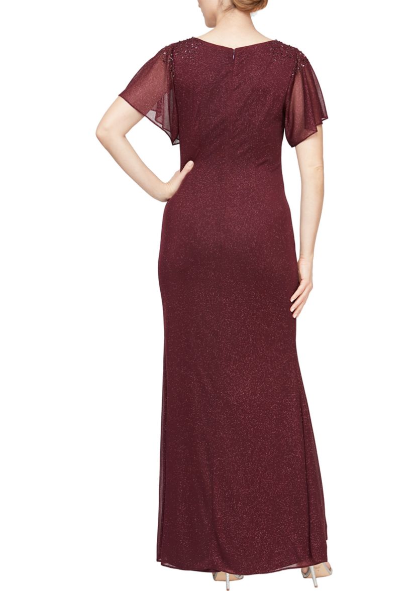 Womens Long Fit and Flare Gown