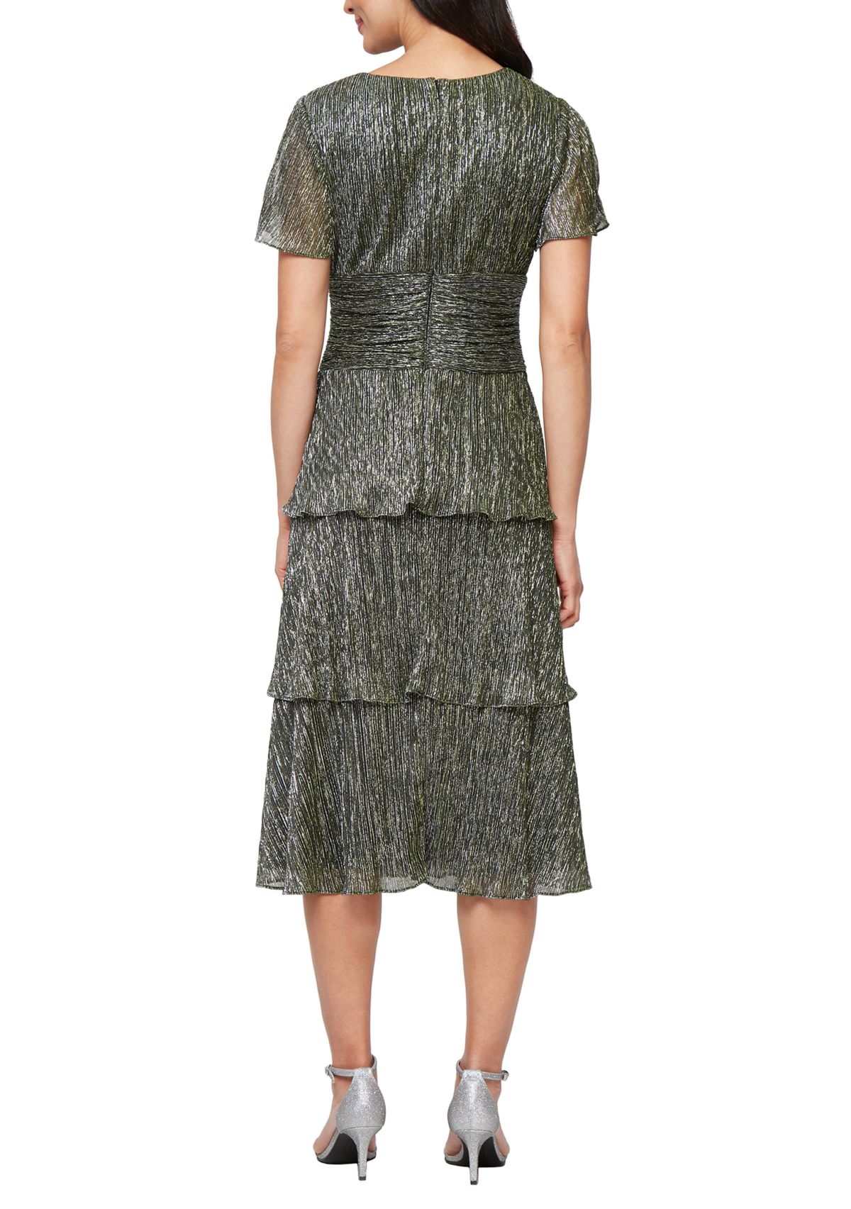 Womens Tea-Length Tier Dress