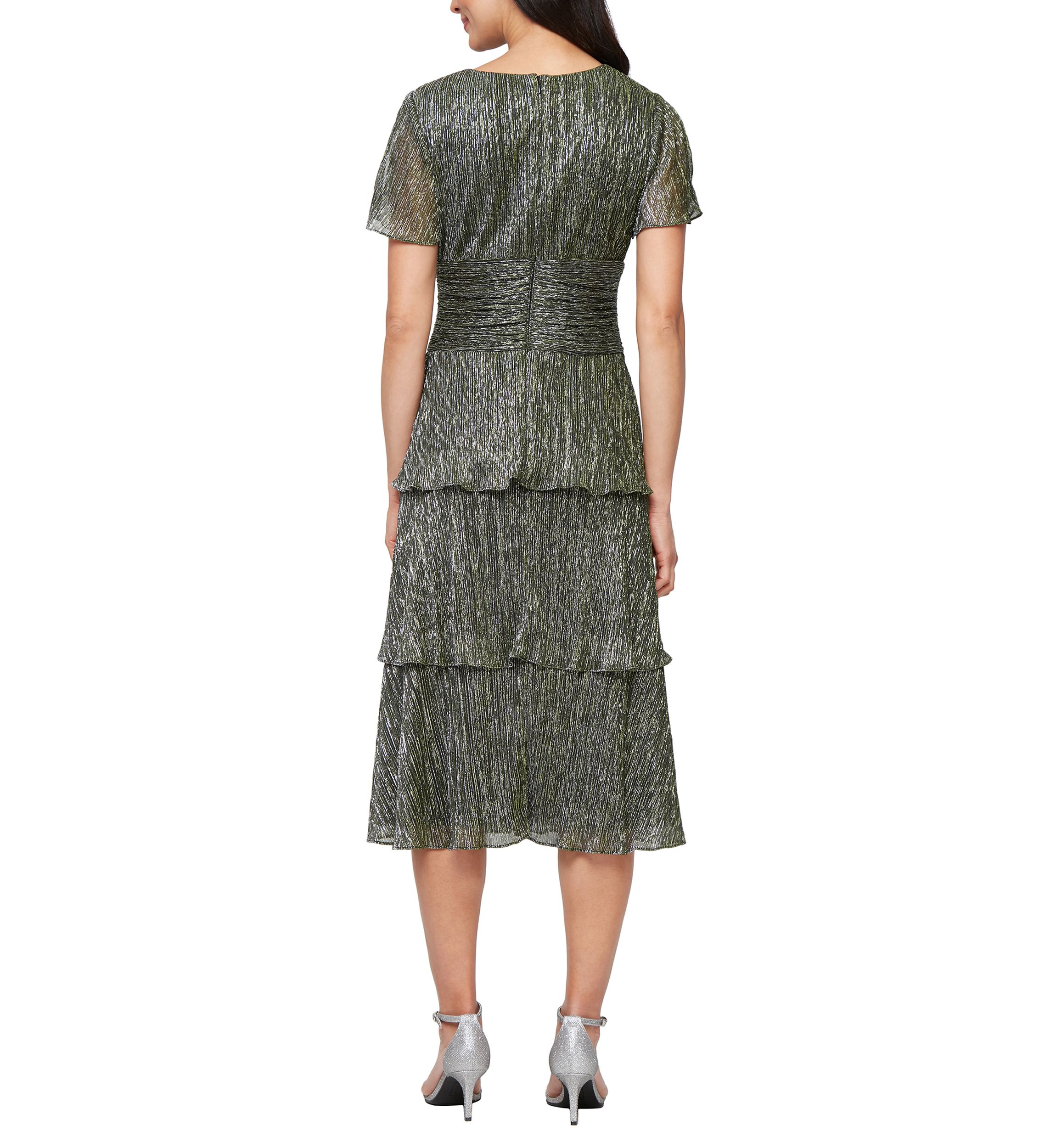 Womens Tea-Length Tier Dress