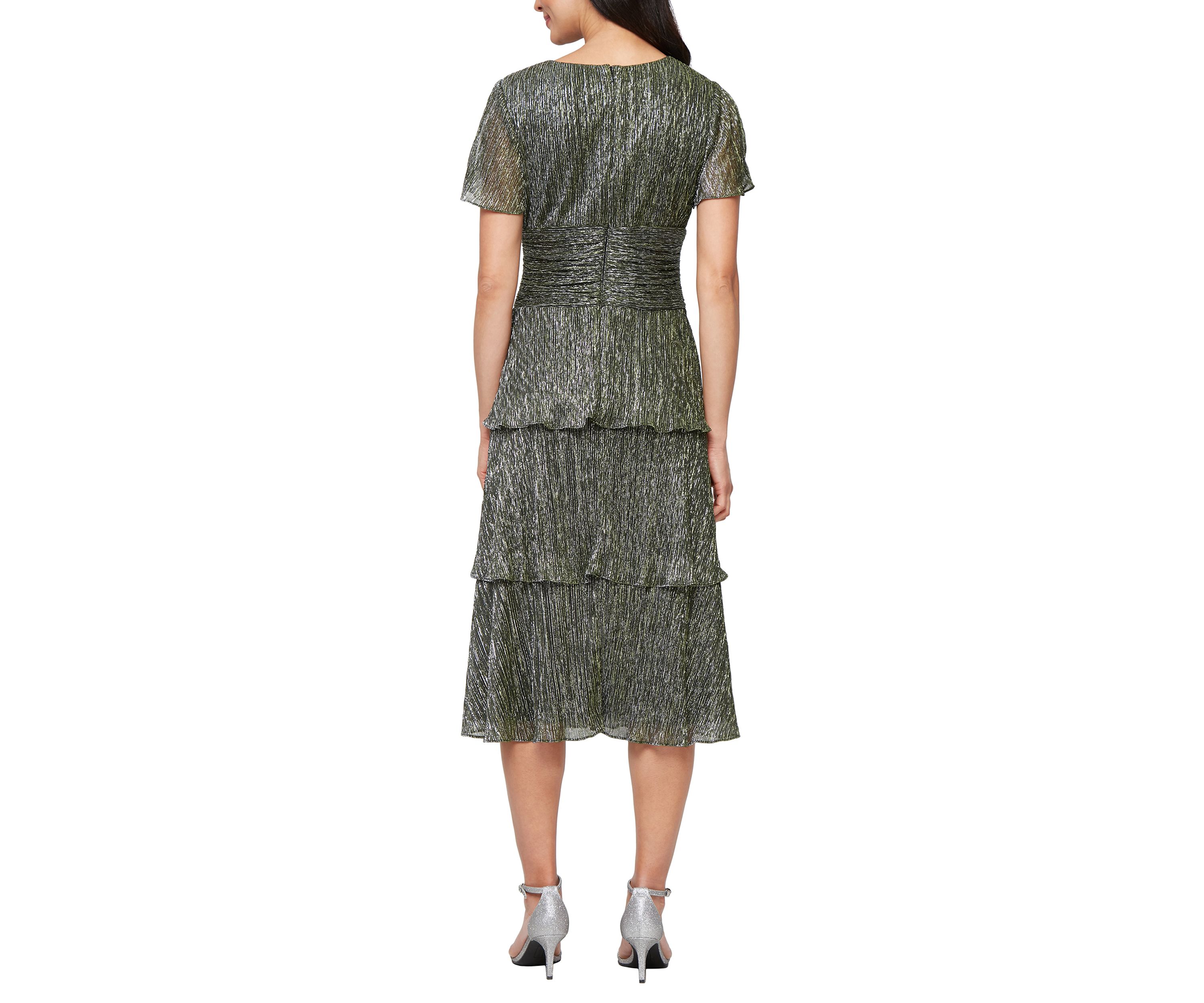 Womens Tea-Length Tier Dress
