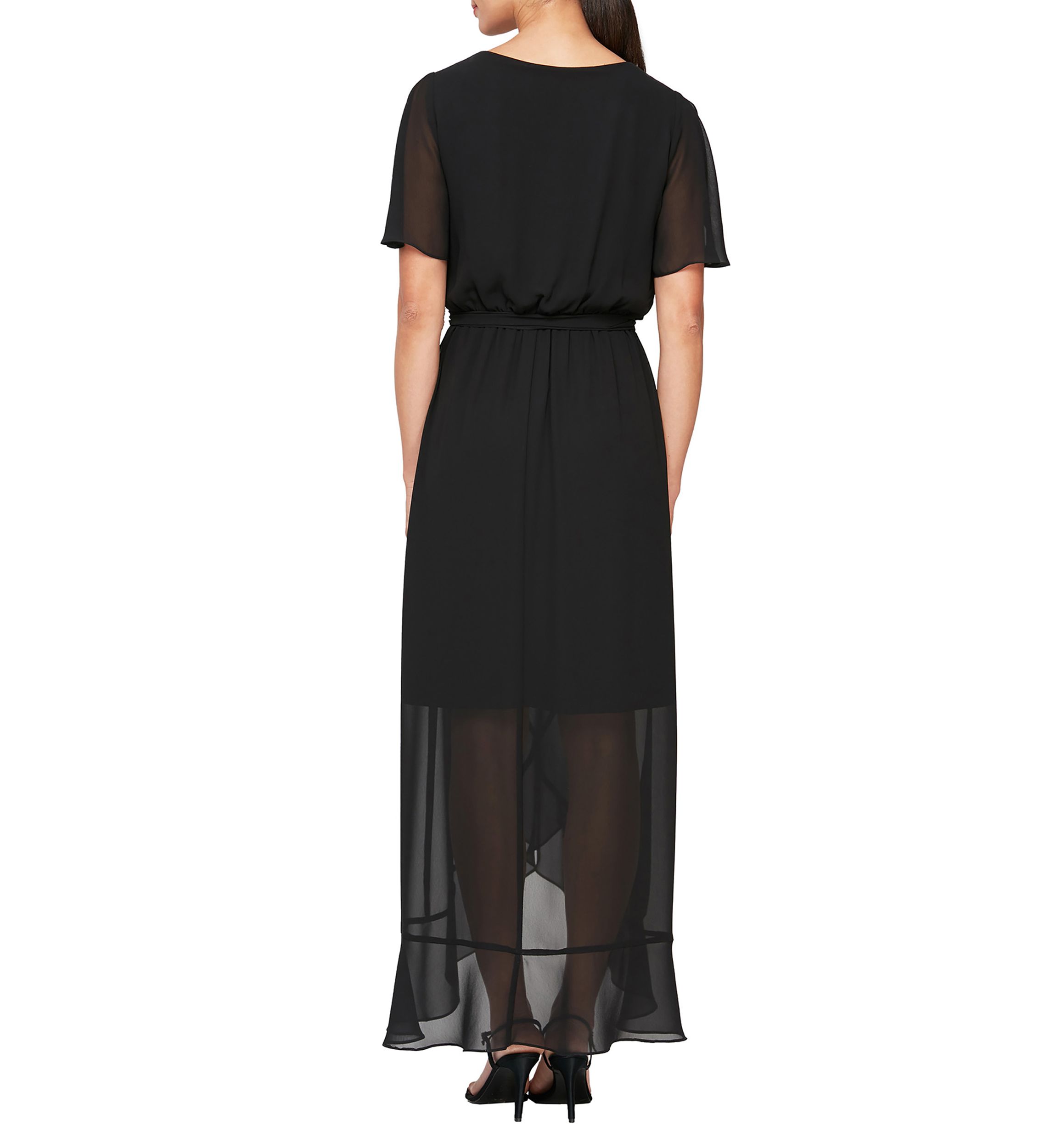 SHORT SLEEVE WRAP DRESS
