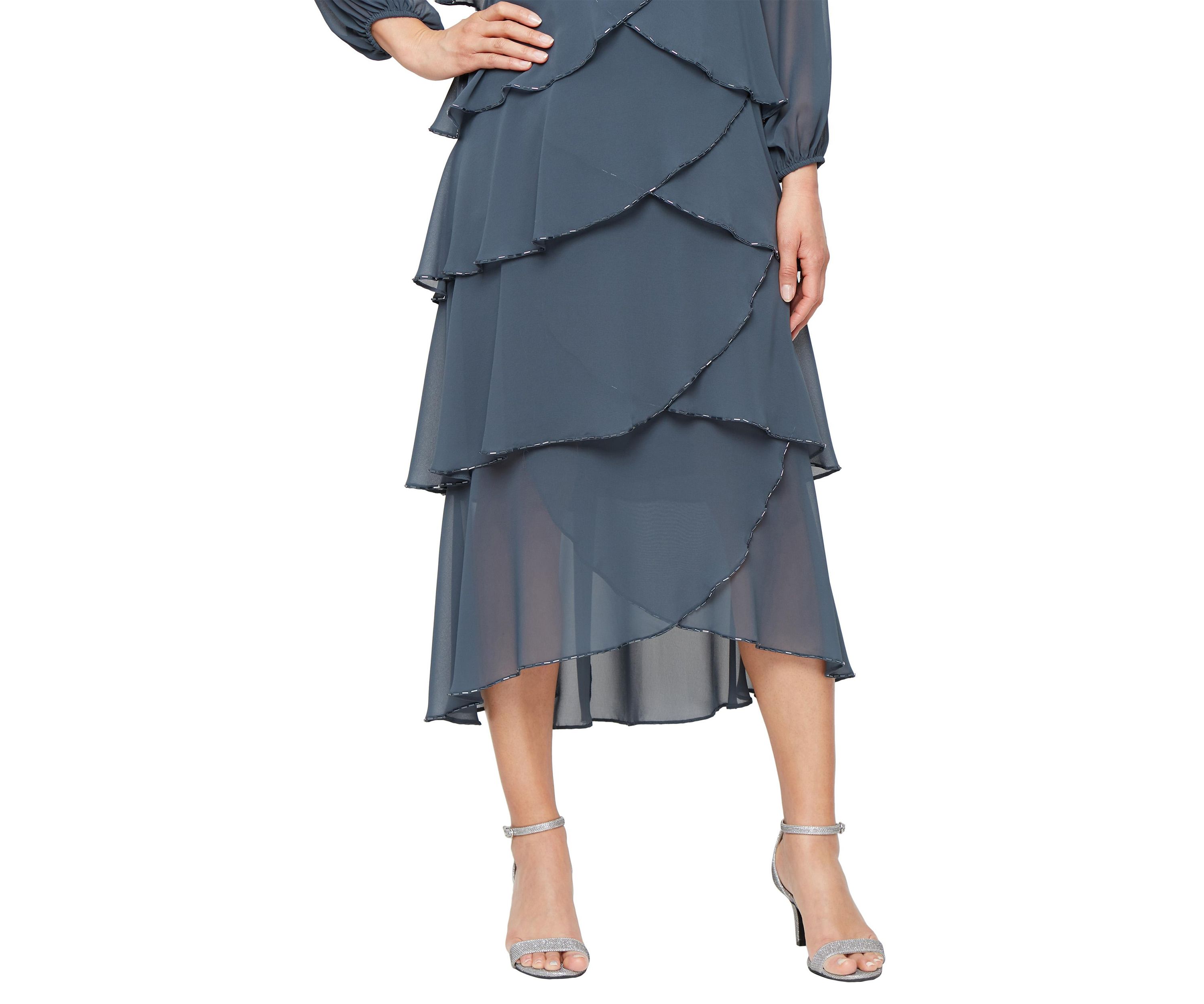 Womens Tier Bugle Dress