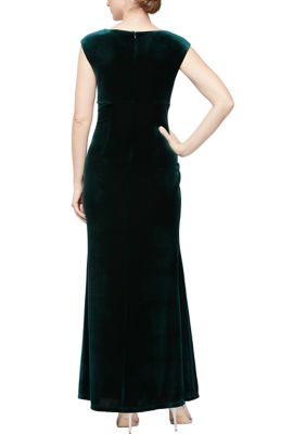 Asymmetrical Neckline Long Gown