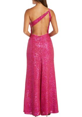 Women's Sequin One Shoulder Gown