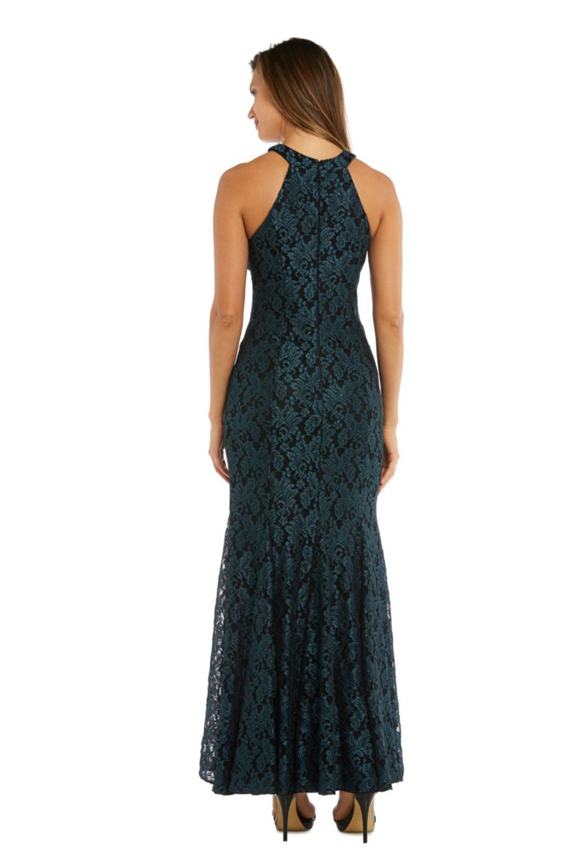 Long Glitter Lace W Scalloped Bodice Detail